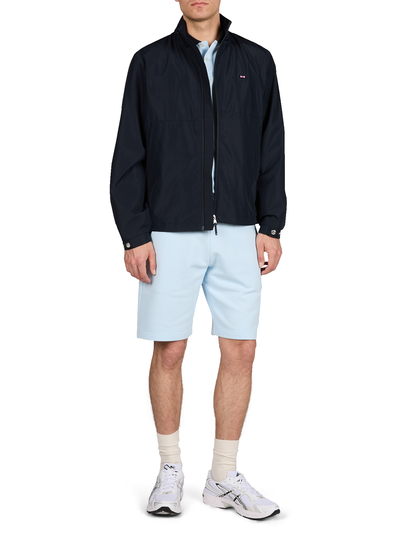 Solid high-neck jacket EDEN PARK Blue