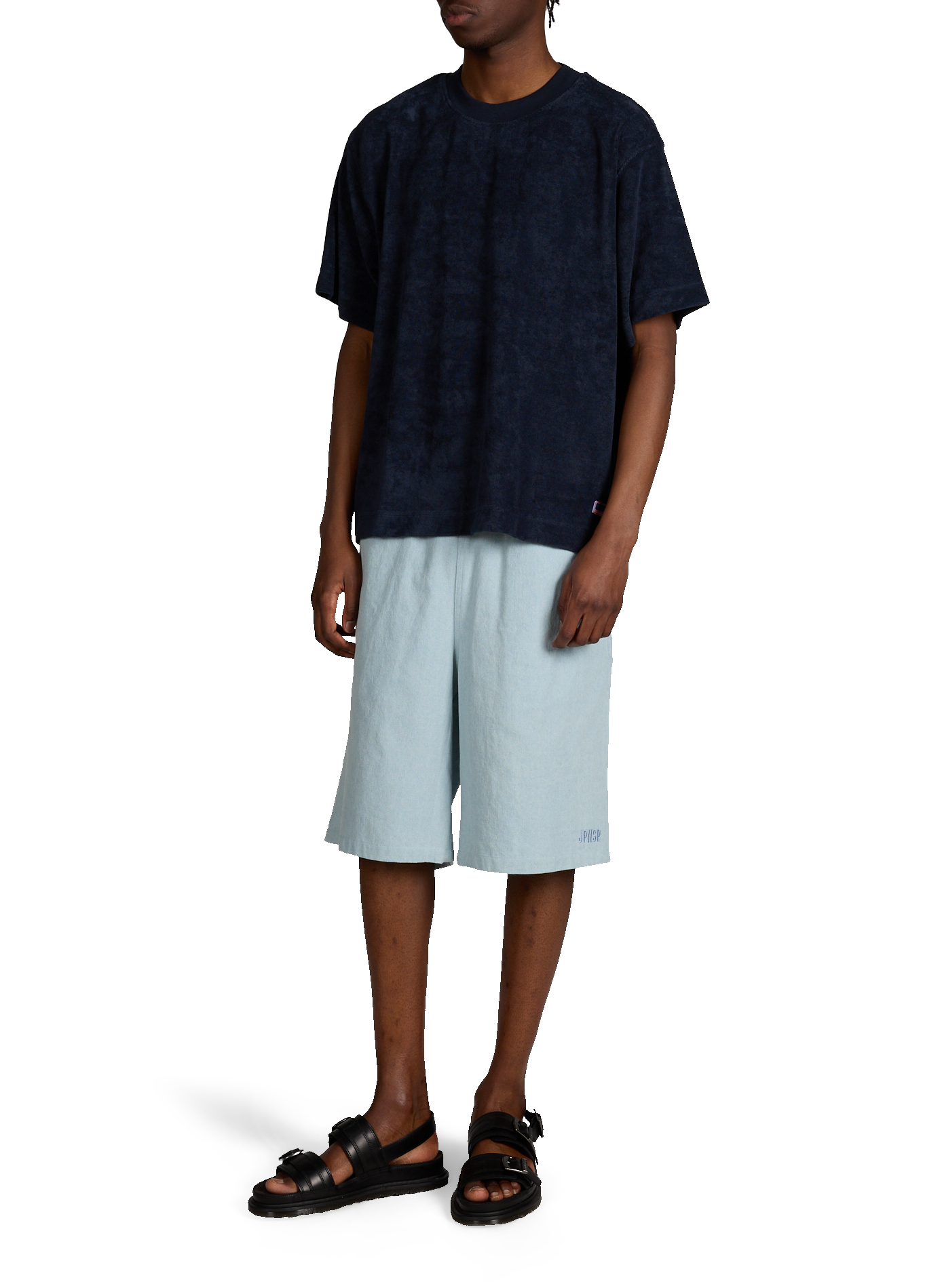 T-shirt éponge oversize Toby en coton mélangé GERTRUDE ET GASTON Bleu