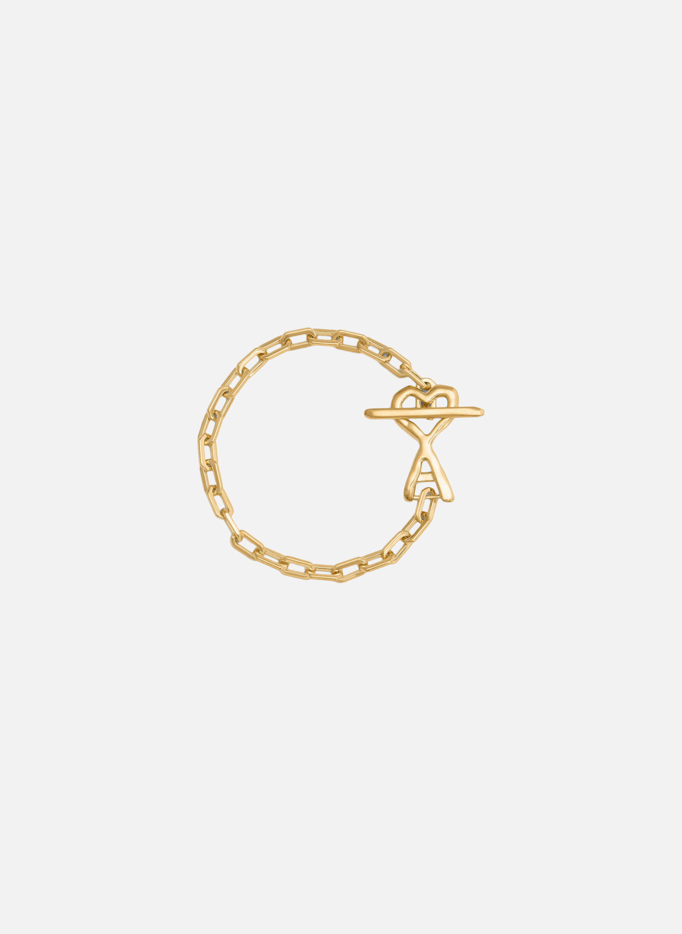 Bracelet  ami de coeur martelé en laiton unisexe AMI PARIS Jaune
