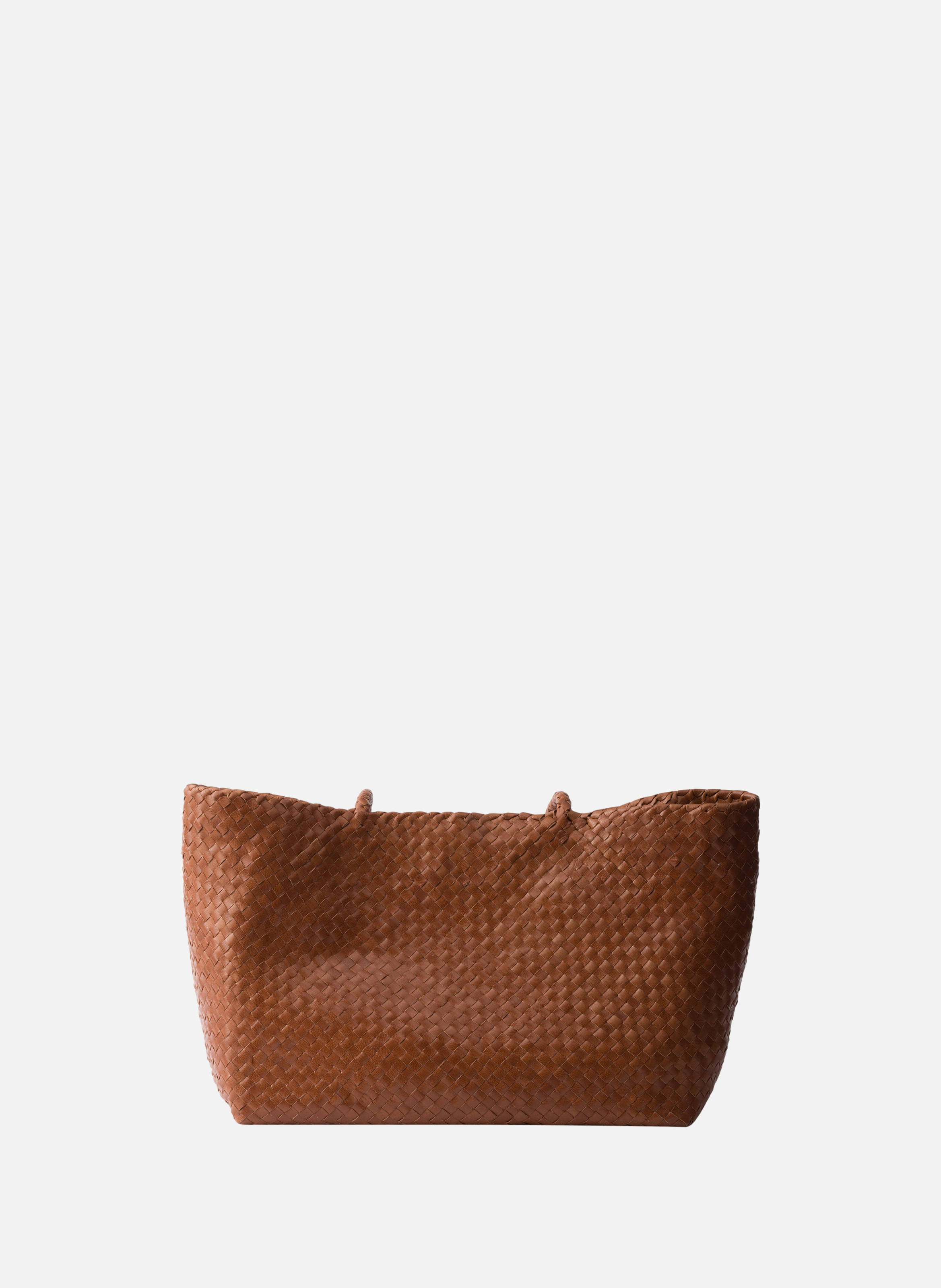 Grand cabas en cuir PRADA Marron