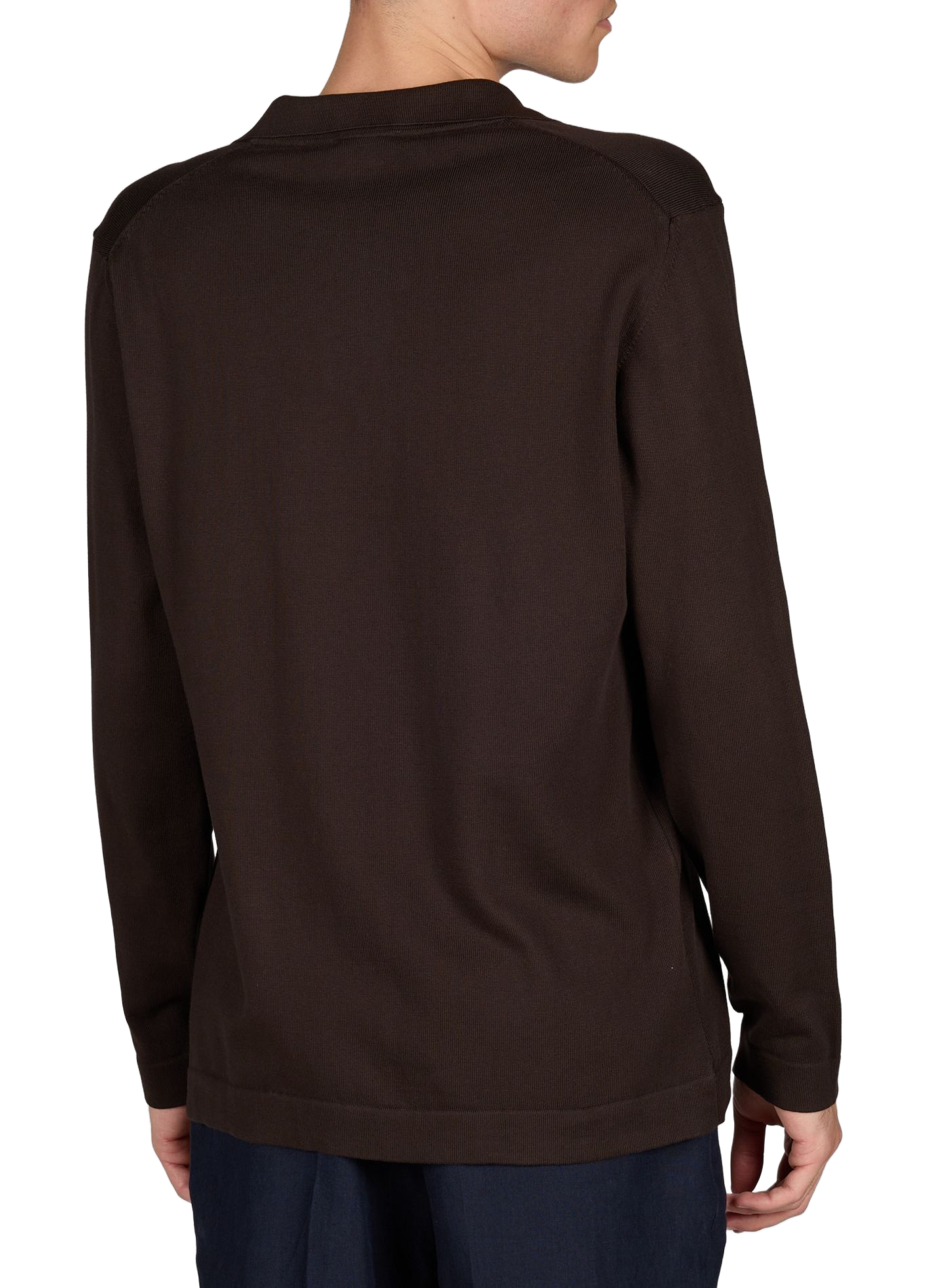 Polo de manga larga de algodón LAFAURIE Marrón