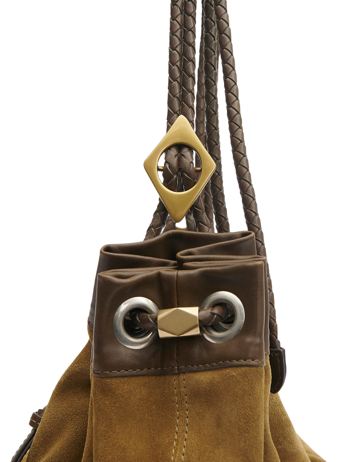 Shoulder bag Maia Medium in suede calf leather ISABEL MARANT Brown