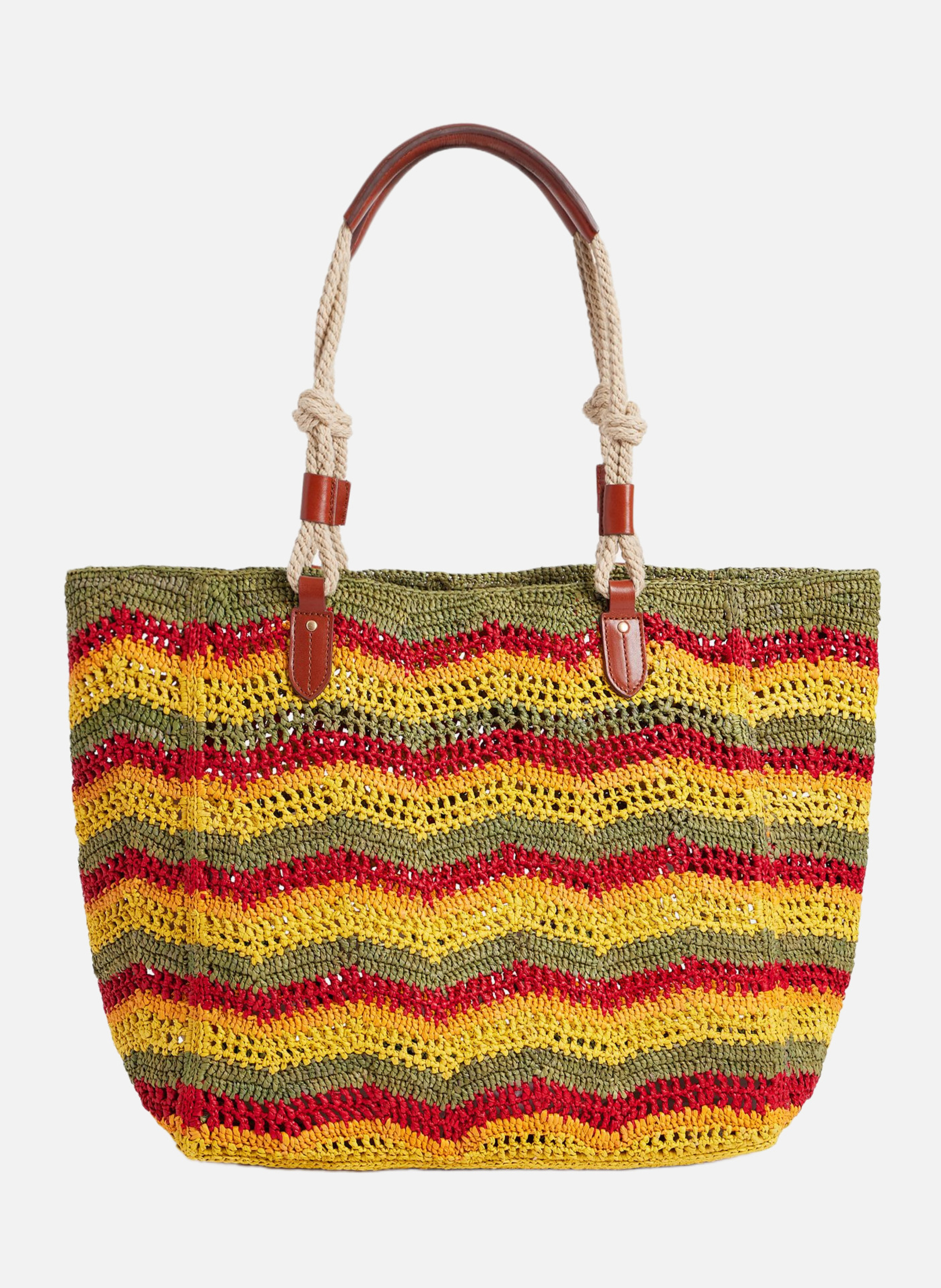 Sac en raphia et corde VANESSA BRUNO Multicolore