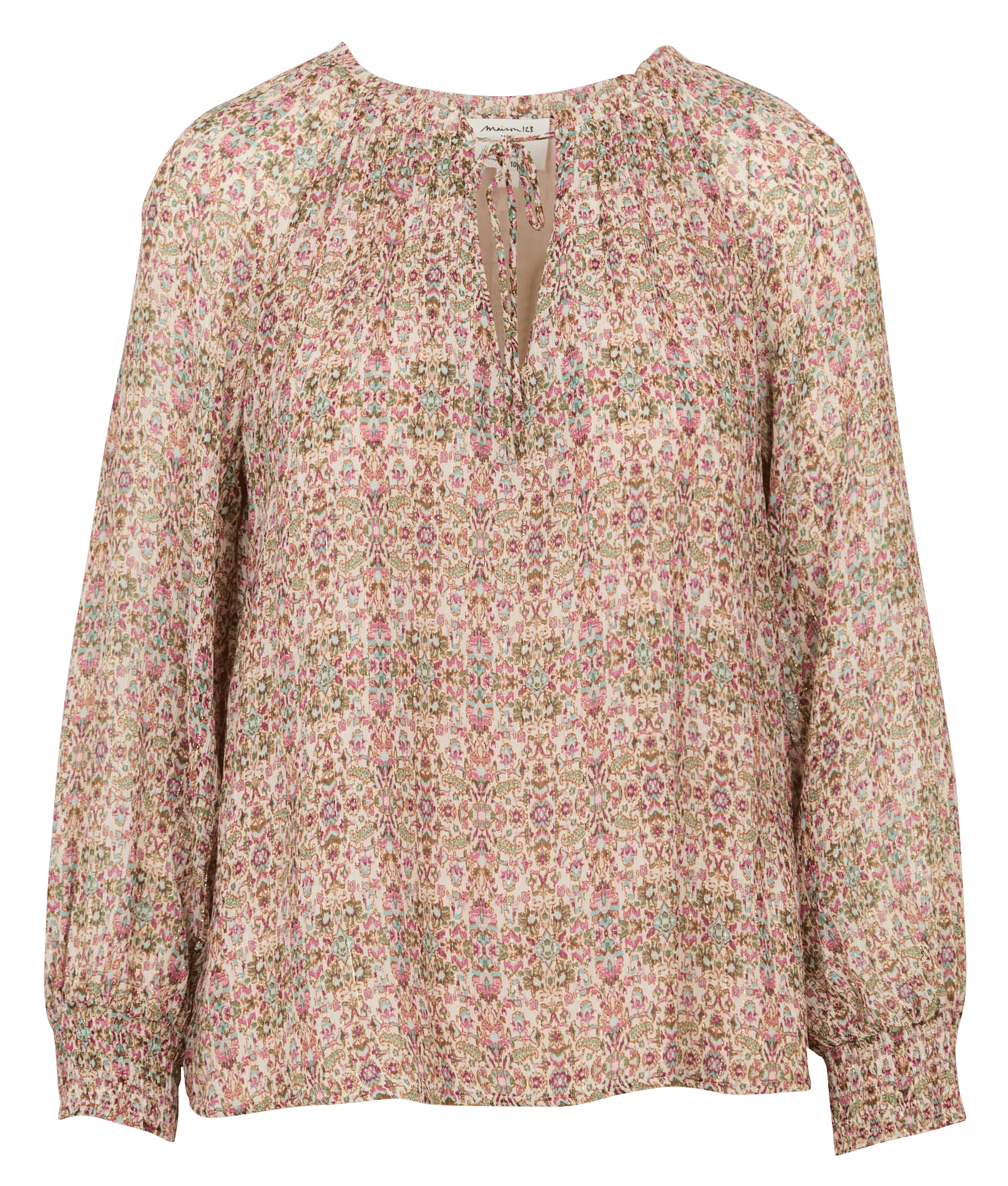 Blouse col rond imprimée damia MAISON 123 Marron