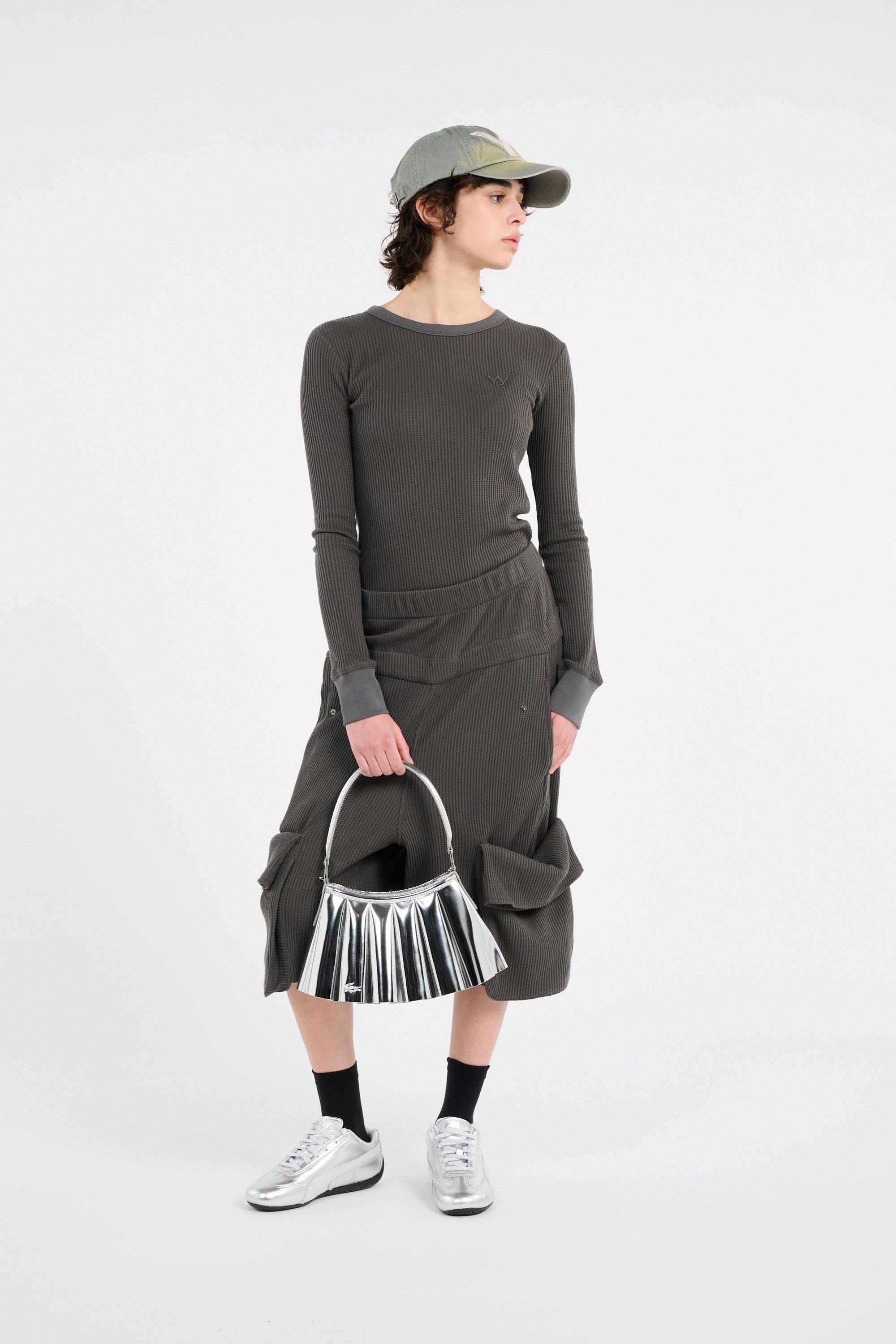 Sac porté épaule lenglen LACOSTE Argent