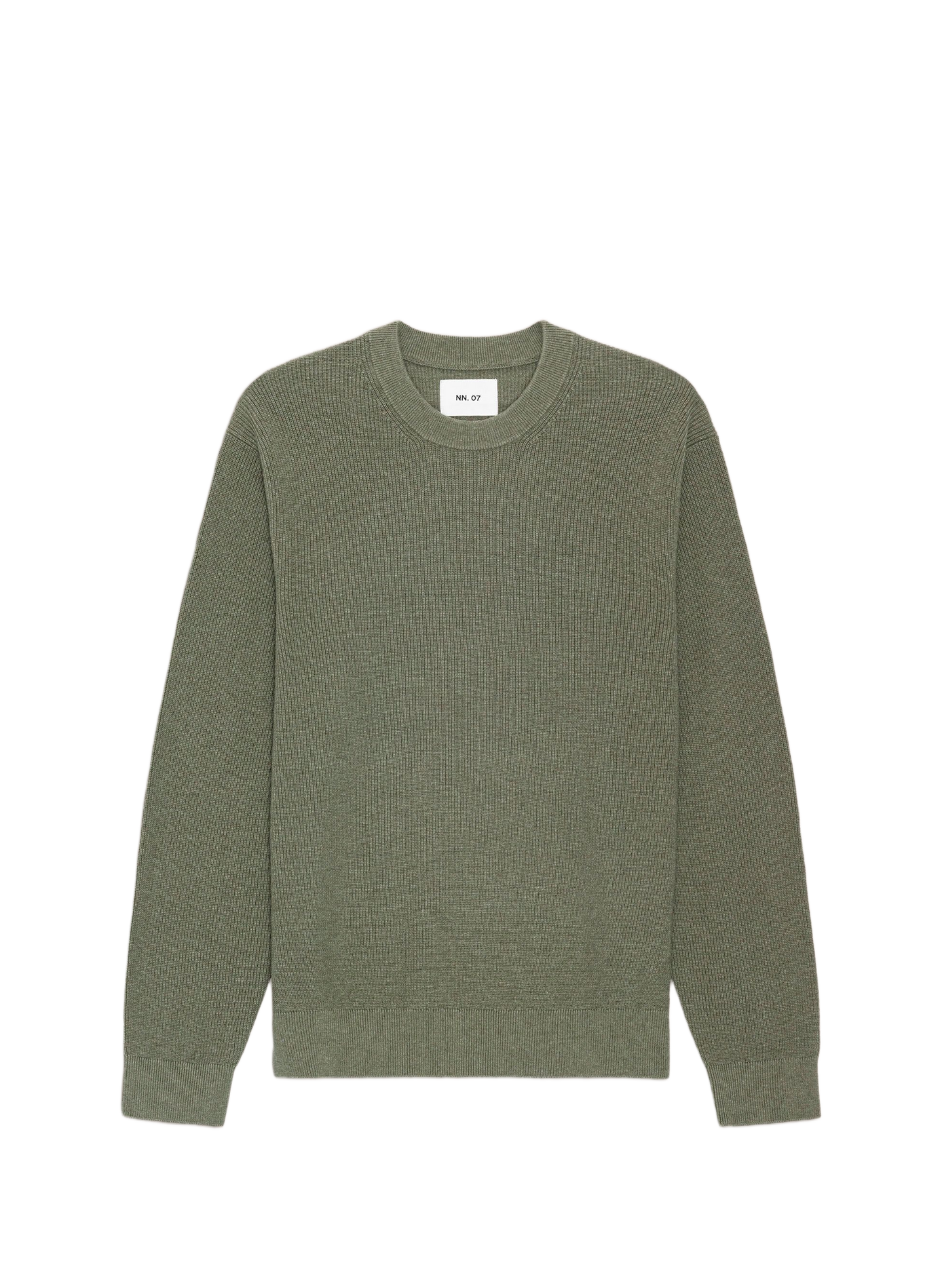 Gerader einfarbiger Rundhalsausschnitt NN.07 Khaki