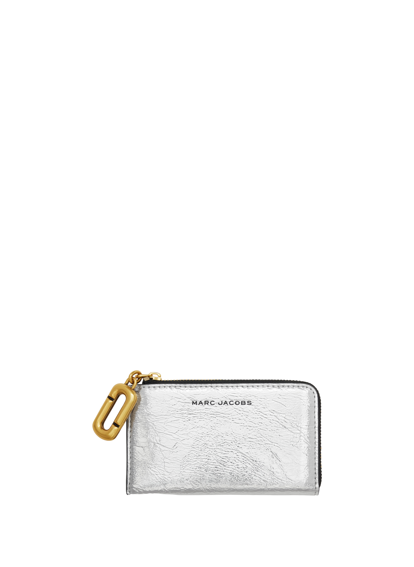 Portfeuille The Scene Top Zip Multi en cuir métallisé MARC JACOBS Argent