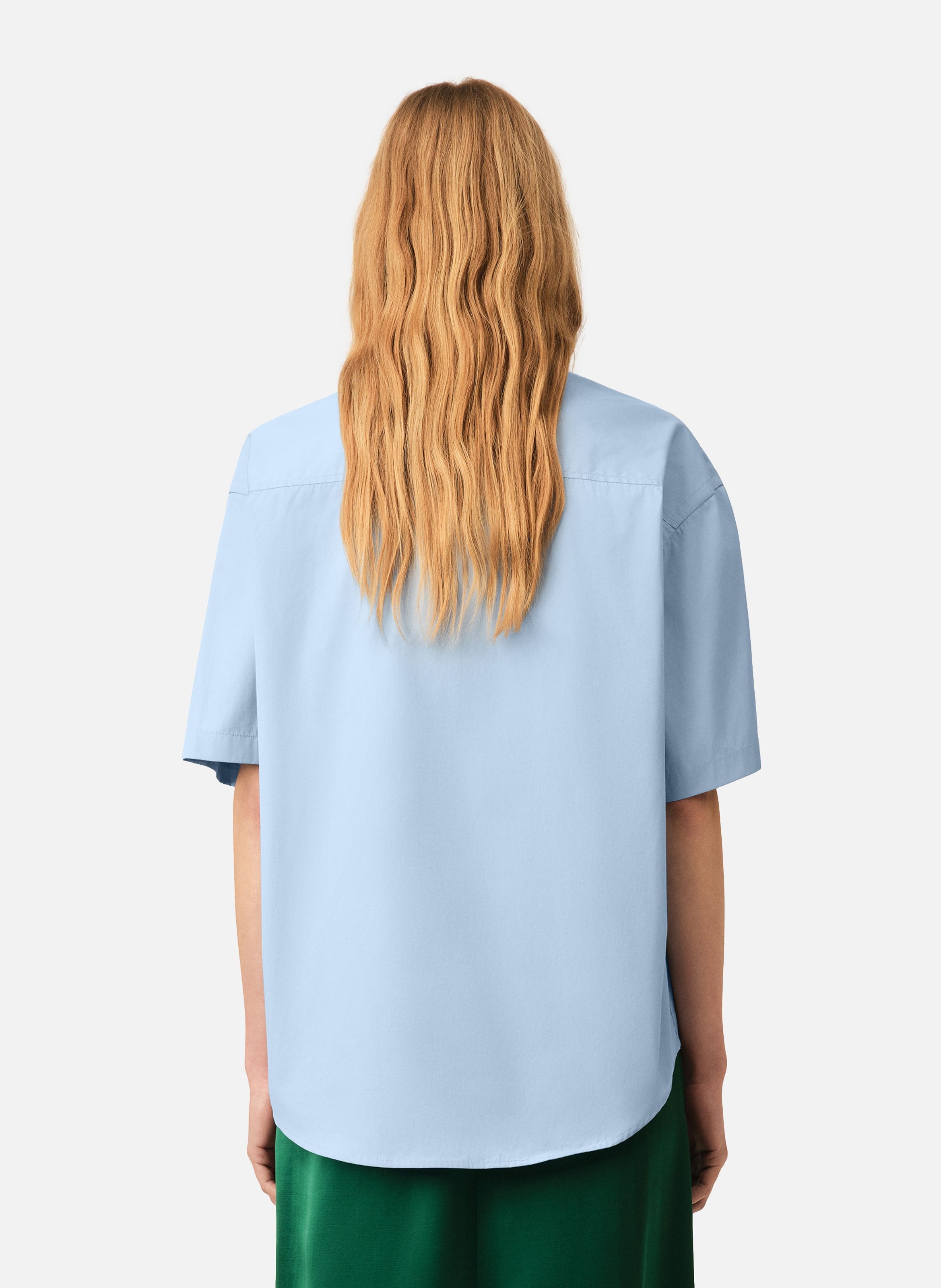 Chemise boxy manches courtes ami de coeur tulipe unisexe en coton AMI PARIS Bleu