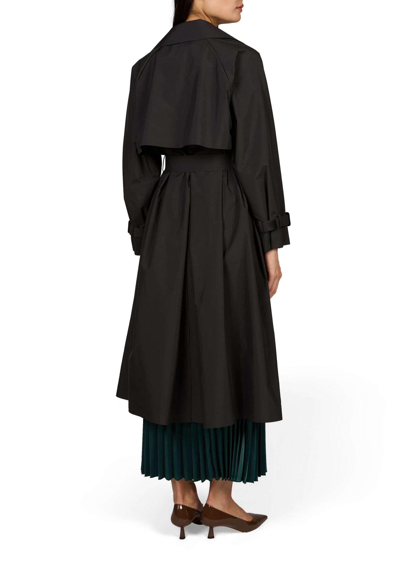 Long waterproof trench coat with belt MAX MARA WEEK END Black