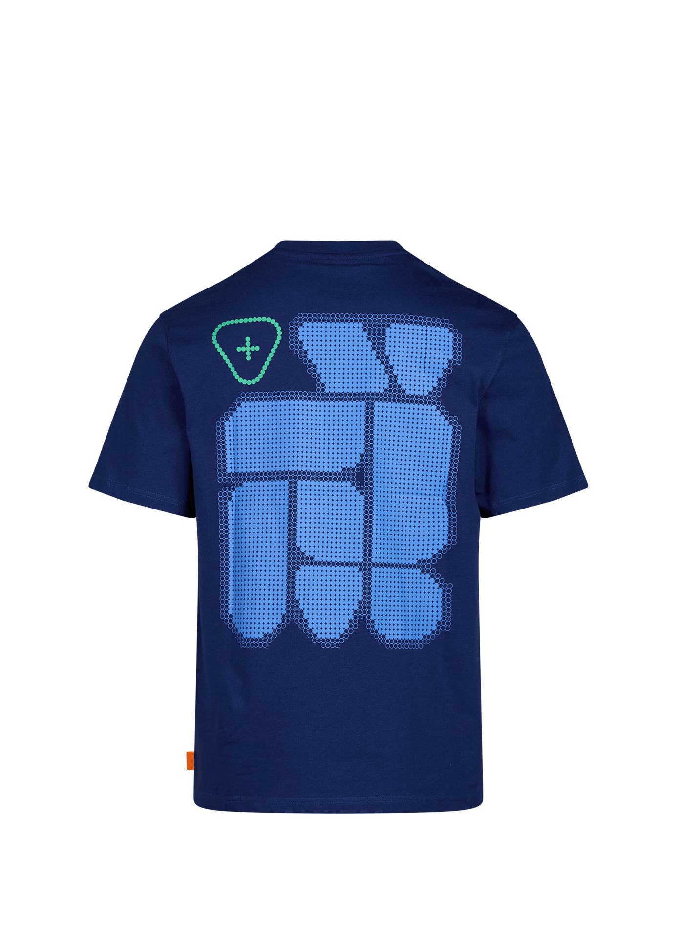 Leongeo straight-fit crew-neck printed cotton T-shirt GERTRUDE Blue