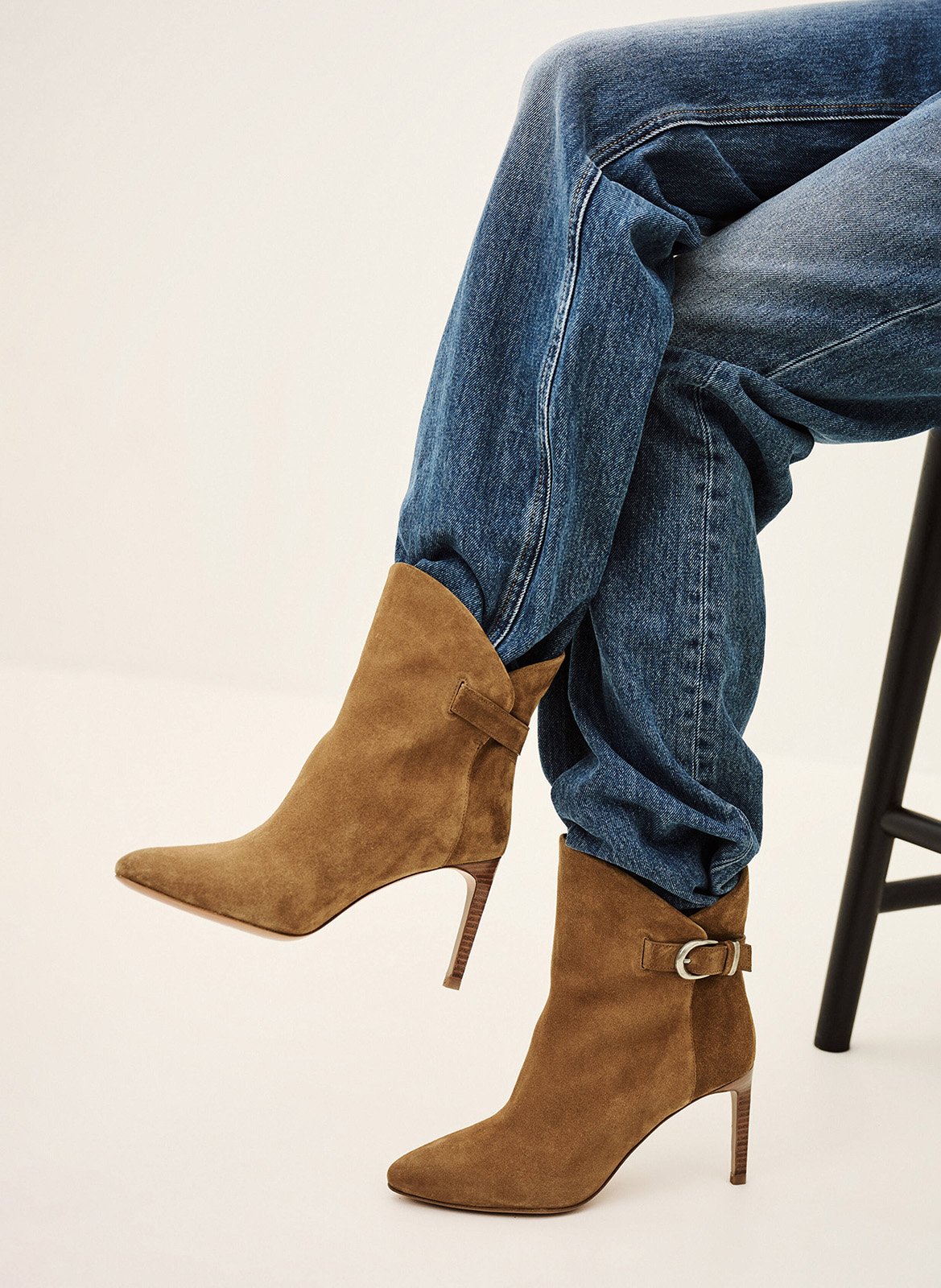 Bottines en cuir carla BA&SH Marron