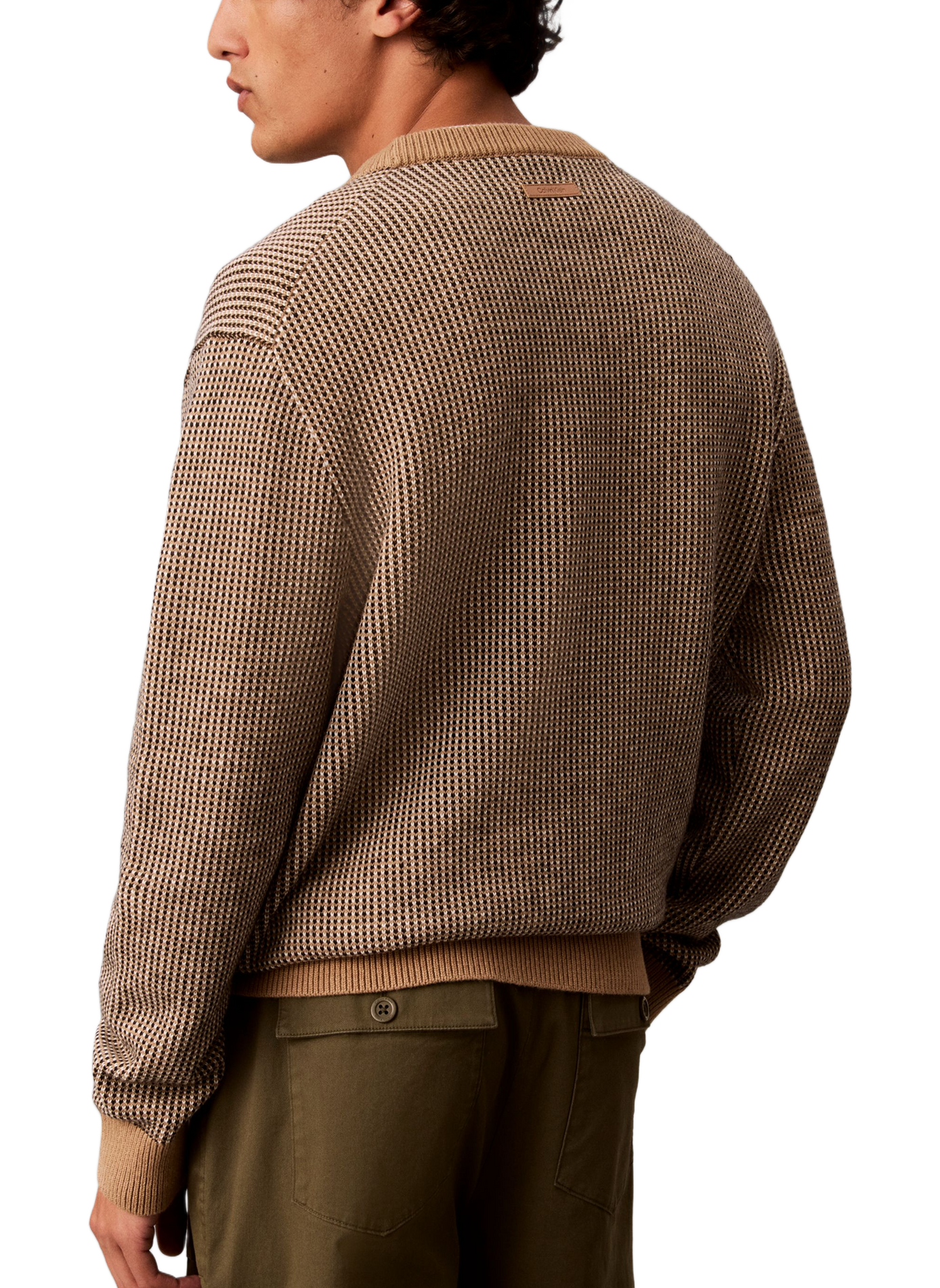 Pullover aus Baumwollmischstrick CALVIN KLEIN Braun