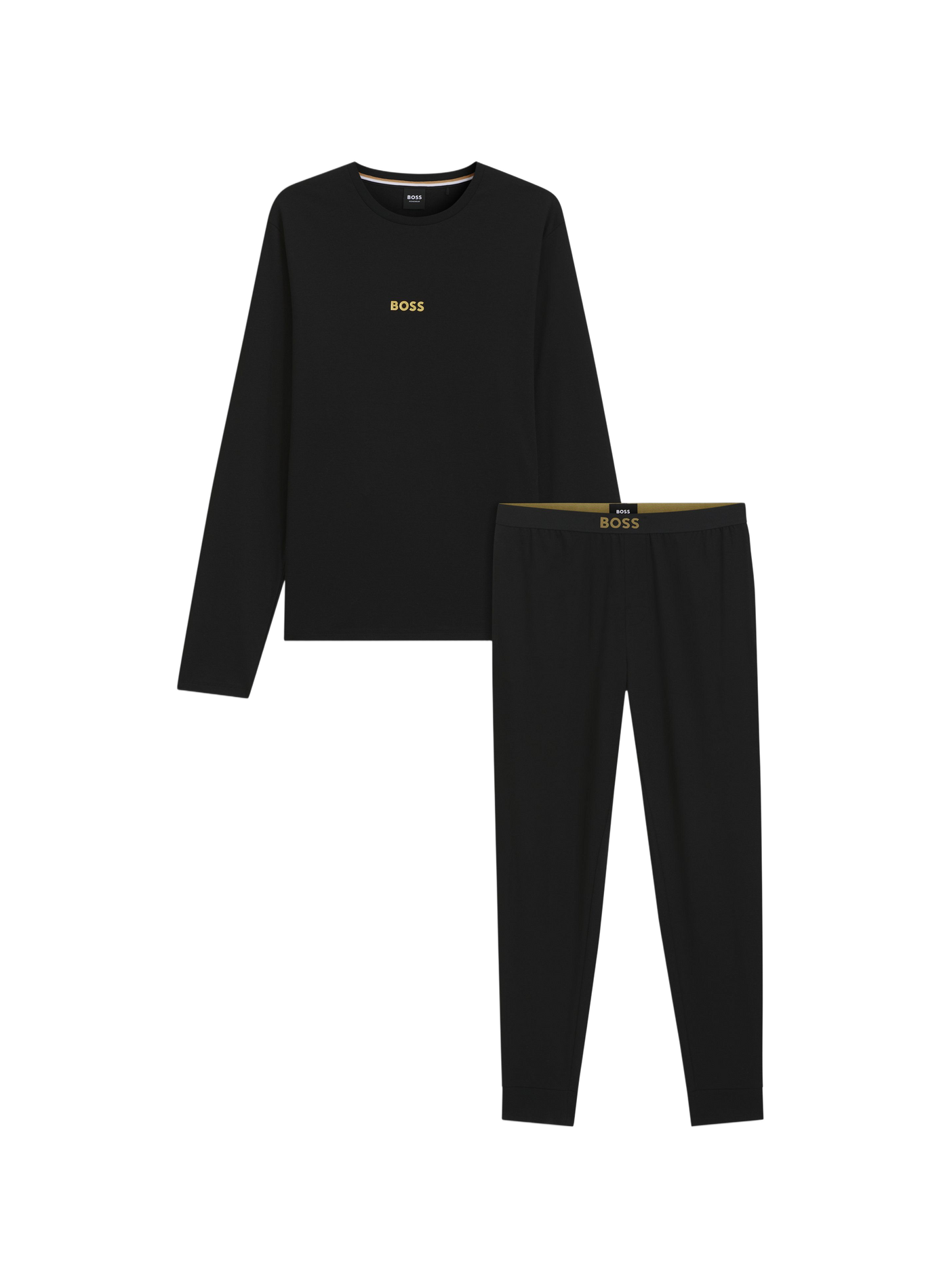 Ensemble de pyjamas à logo en coton BOSS Schwarz
