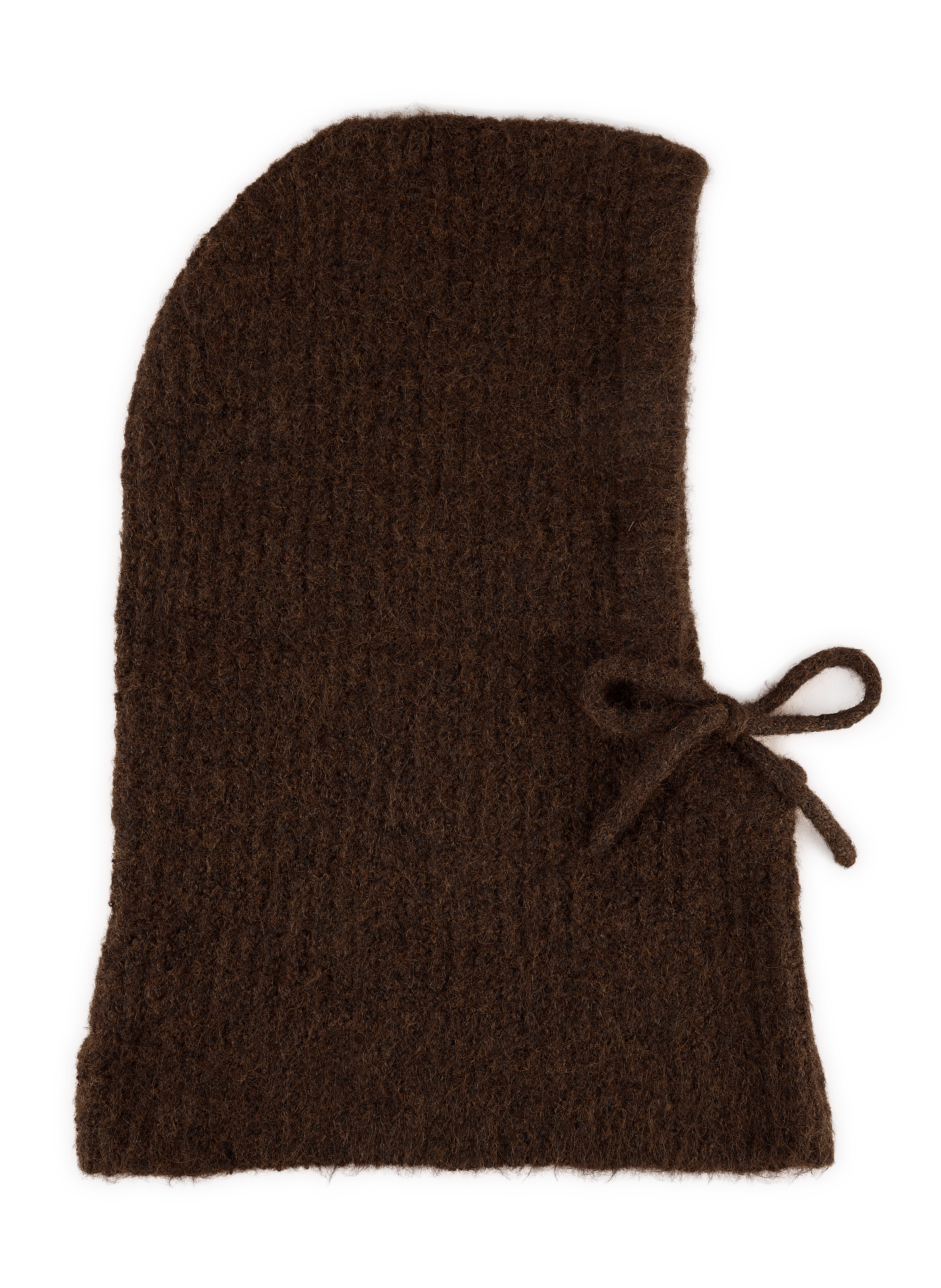 Knit hooded cagoule OBJECT Brown