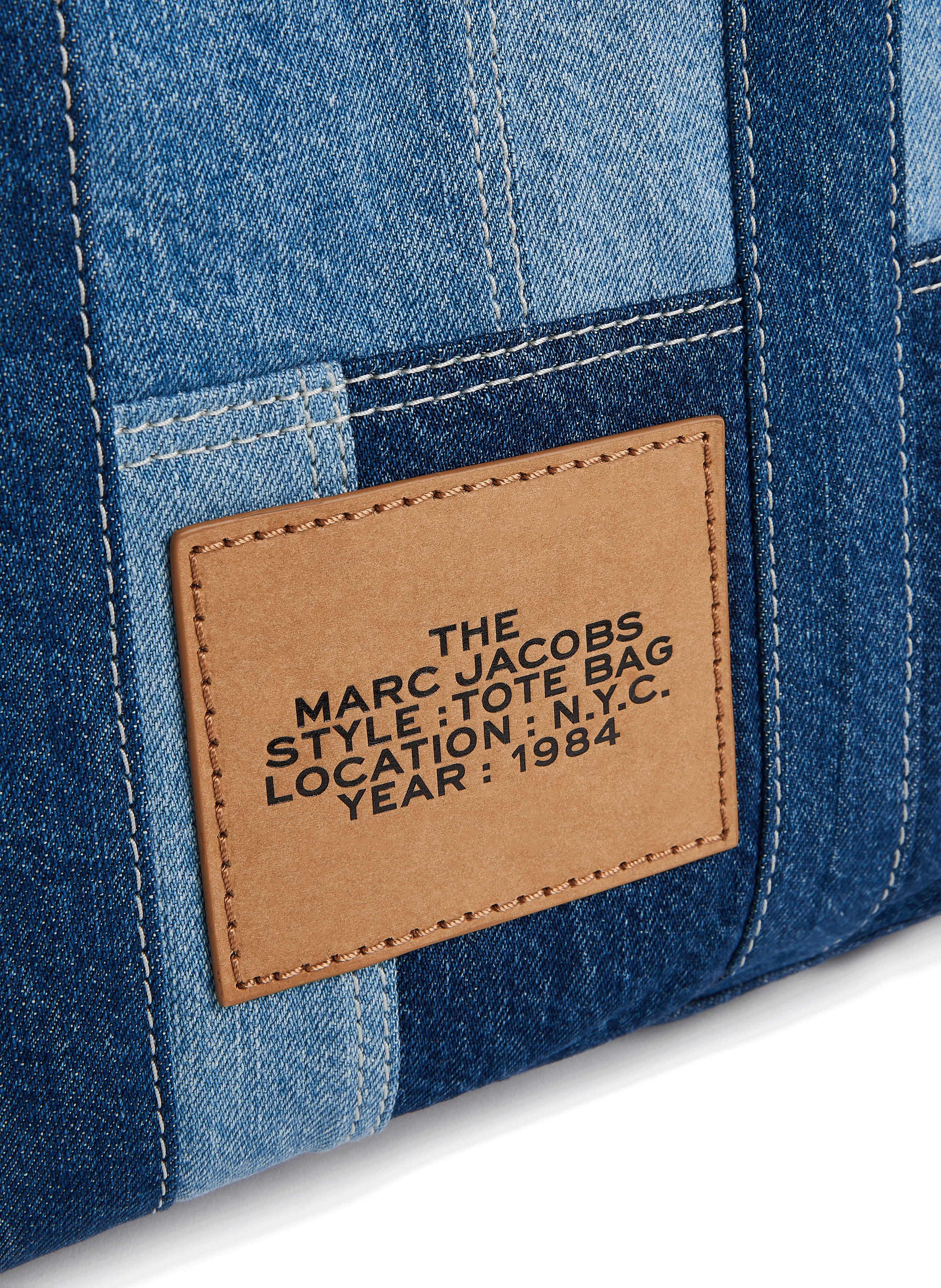 Petit sac The Denim Small Tote Bag MARC JACOBS Bleu