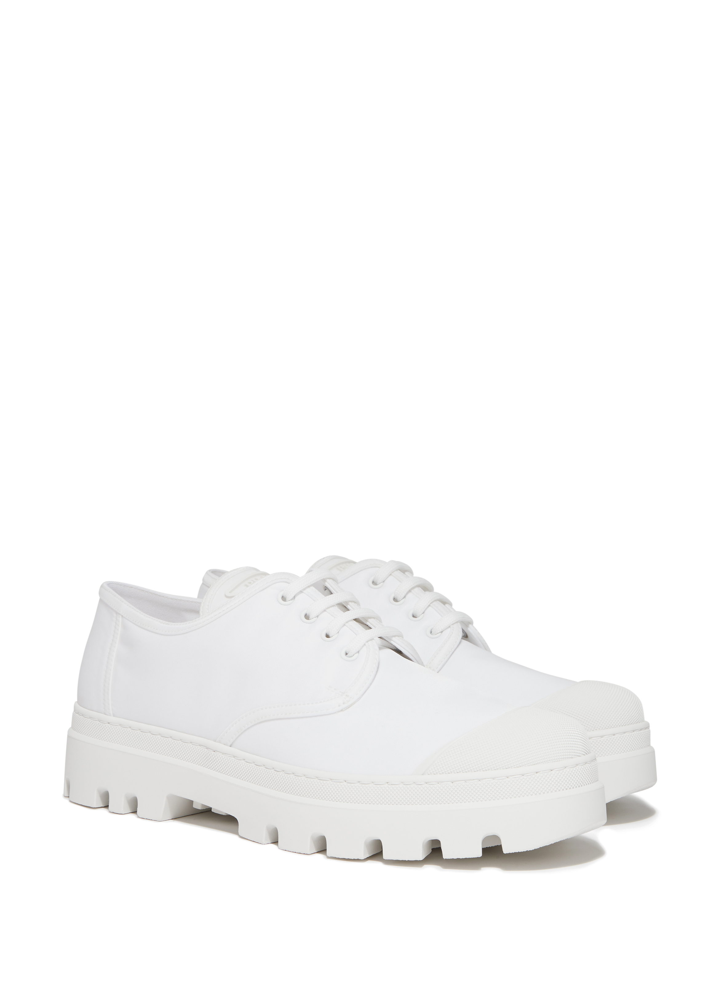 Nylon gabardine sneakers PRADA White