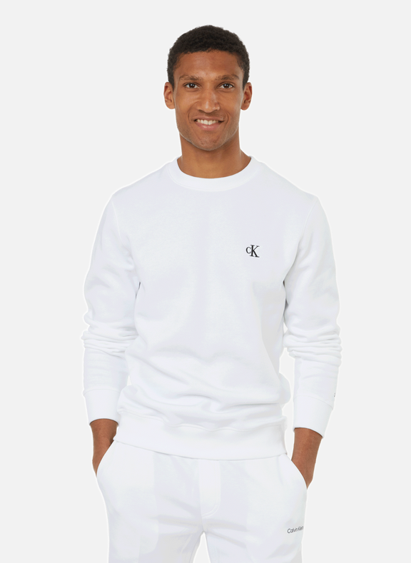 CALVIN KLEIN Sweatshirt en coton  Blanc