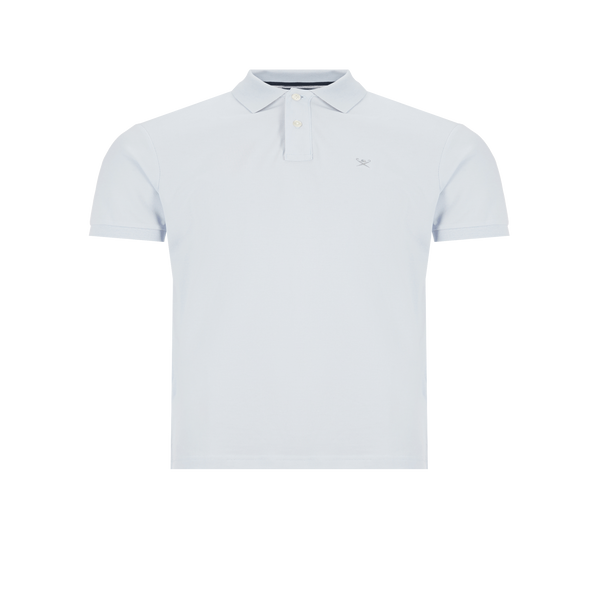 Hackett Cotton Piqué Logo Polo Shirt In White