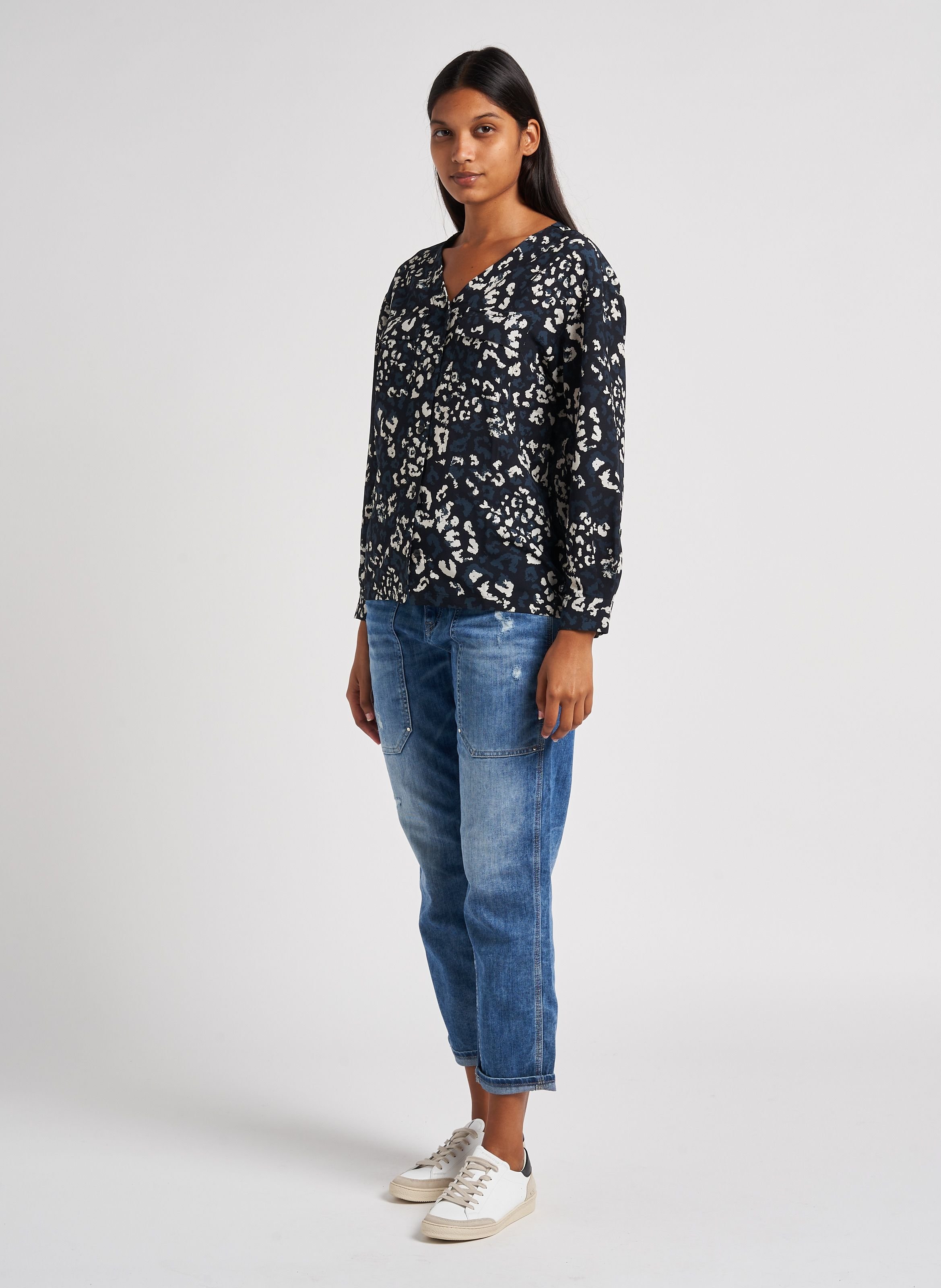 Baskets basses en cuir n°14 RIVECOUR Multicolore