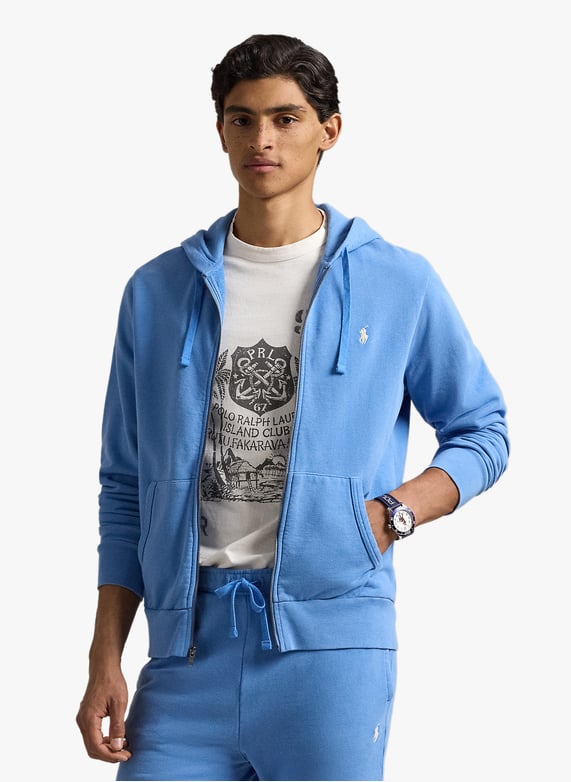 Cotton zip-up hoodie  | Blue by POLO RALPH LAUREN Cotton zip-up hoodie  Blue