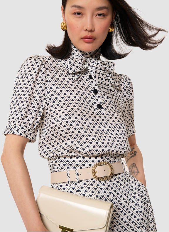 Top courte cœurs - tonino Beige by TARA JARMON TARA JARMON Top courte cœurs - tonino Beige