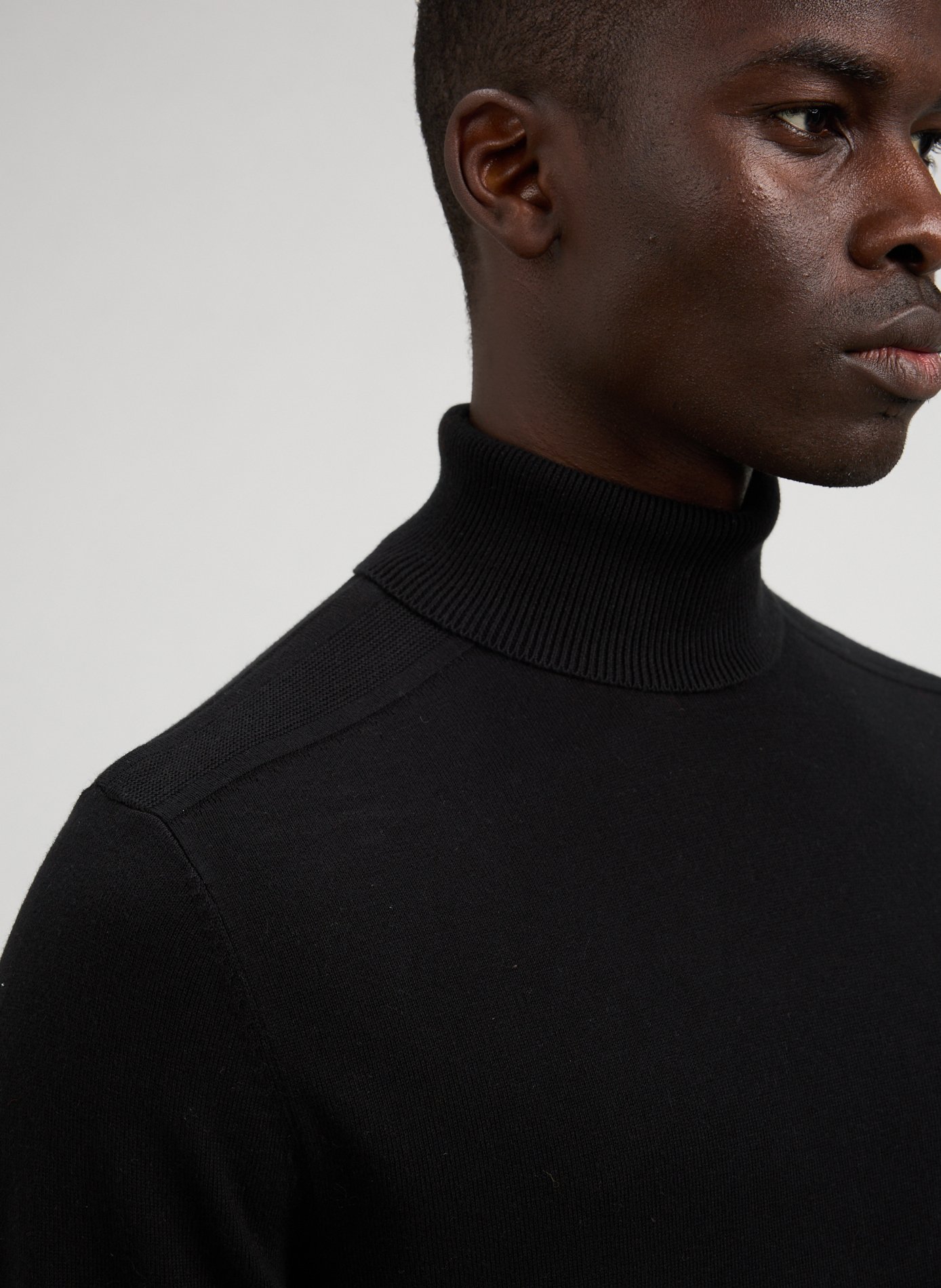 Turtleneck jumper SELECTED Black