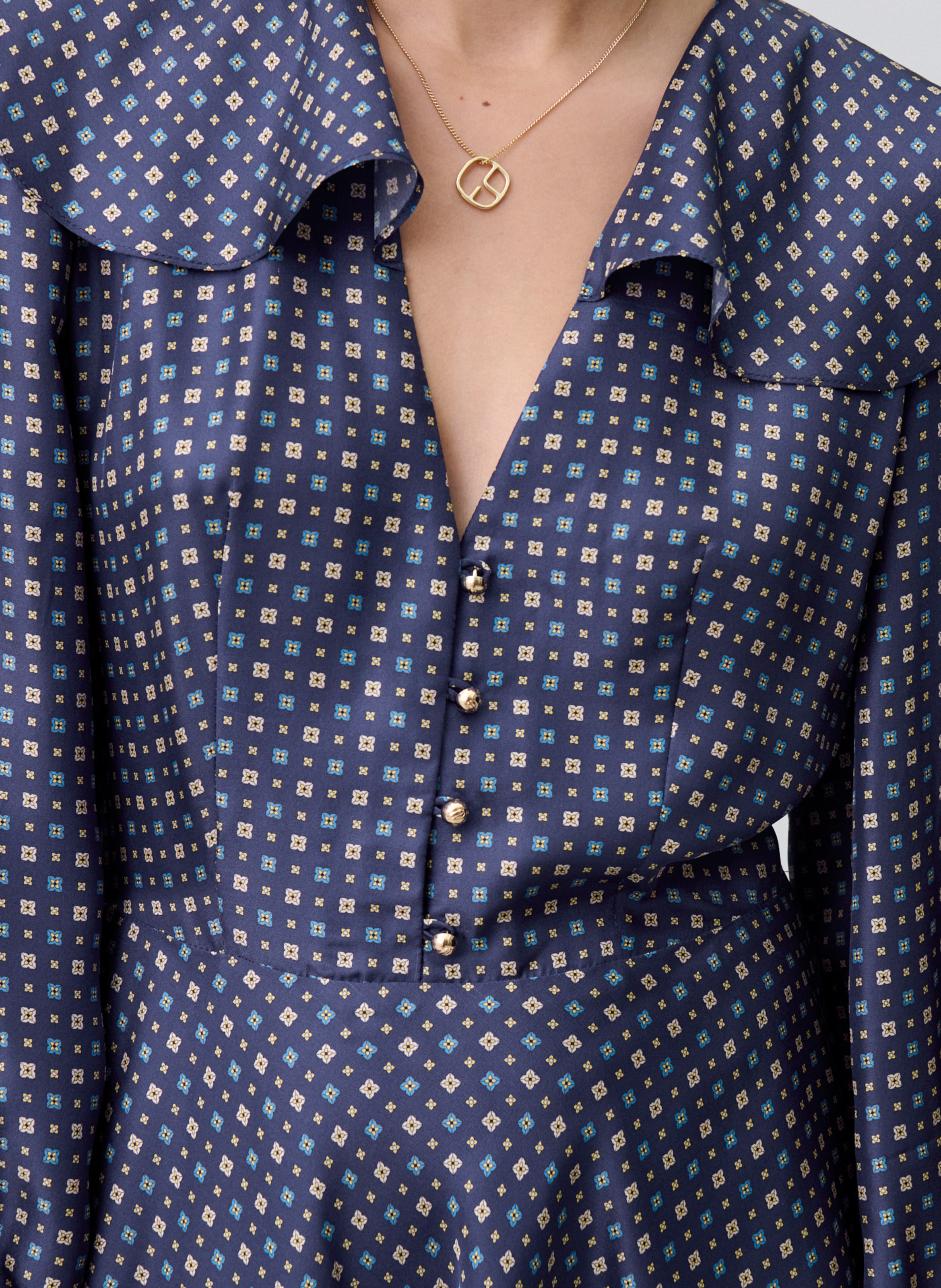 Robe courte en soie imprimée CLAUDIE PIERLOT Multicolore