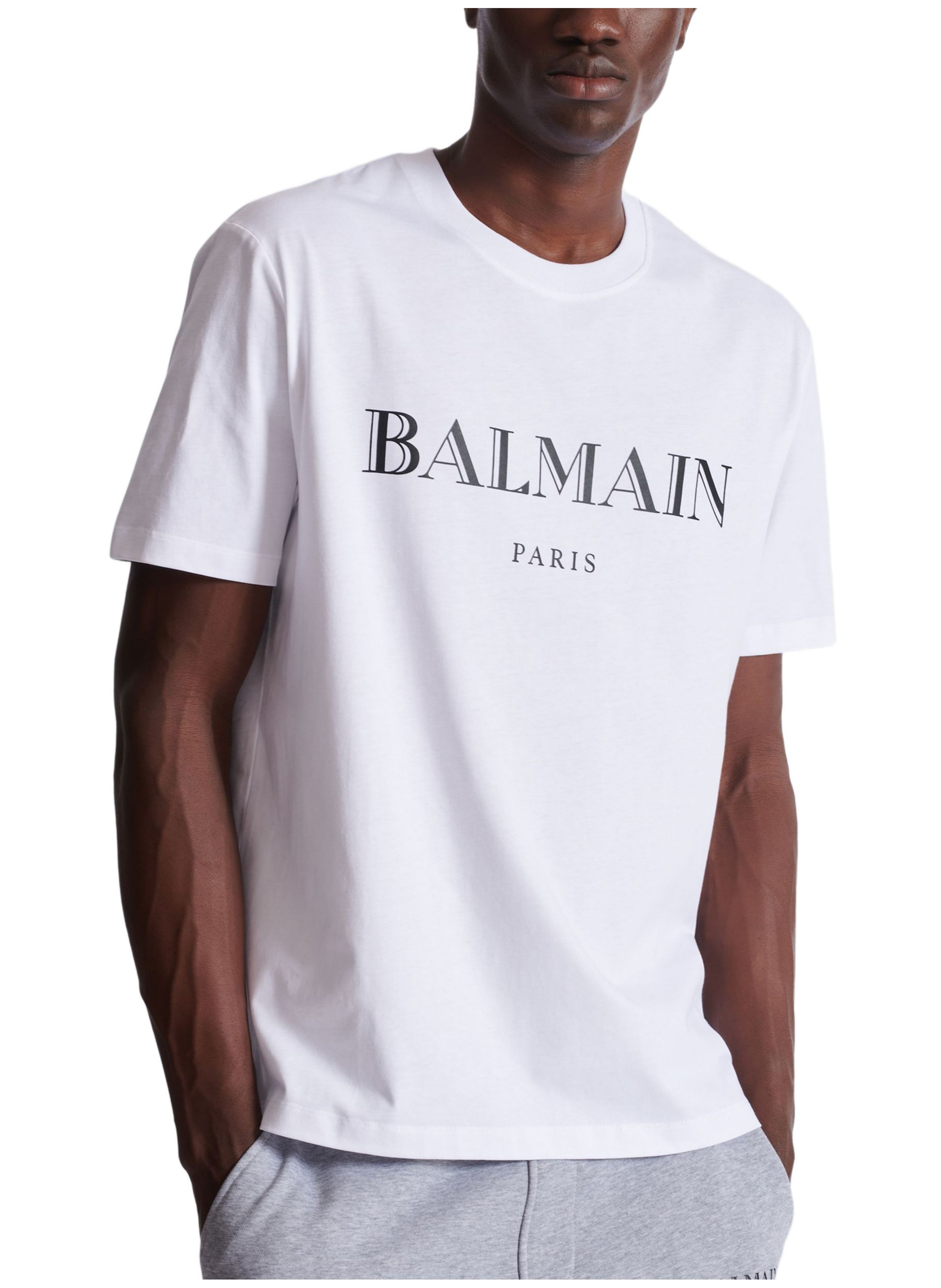 T-shirt avec imprimé balmain BALMAIN Blanc