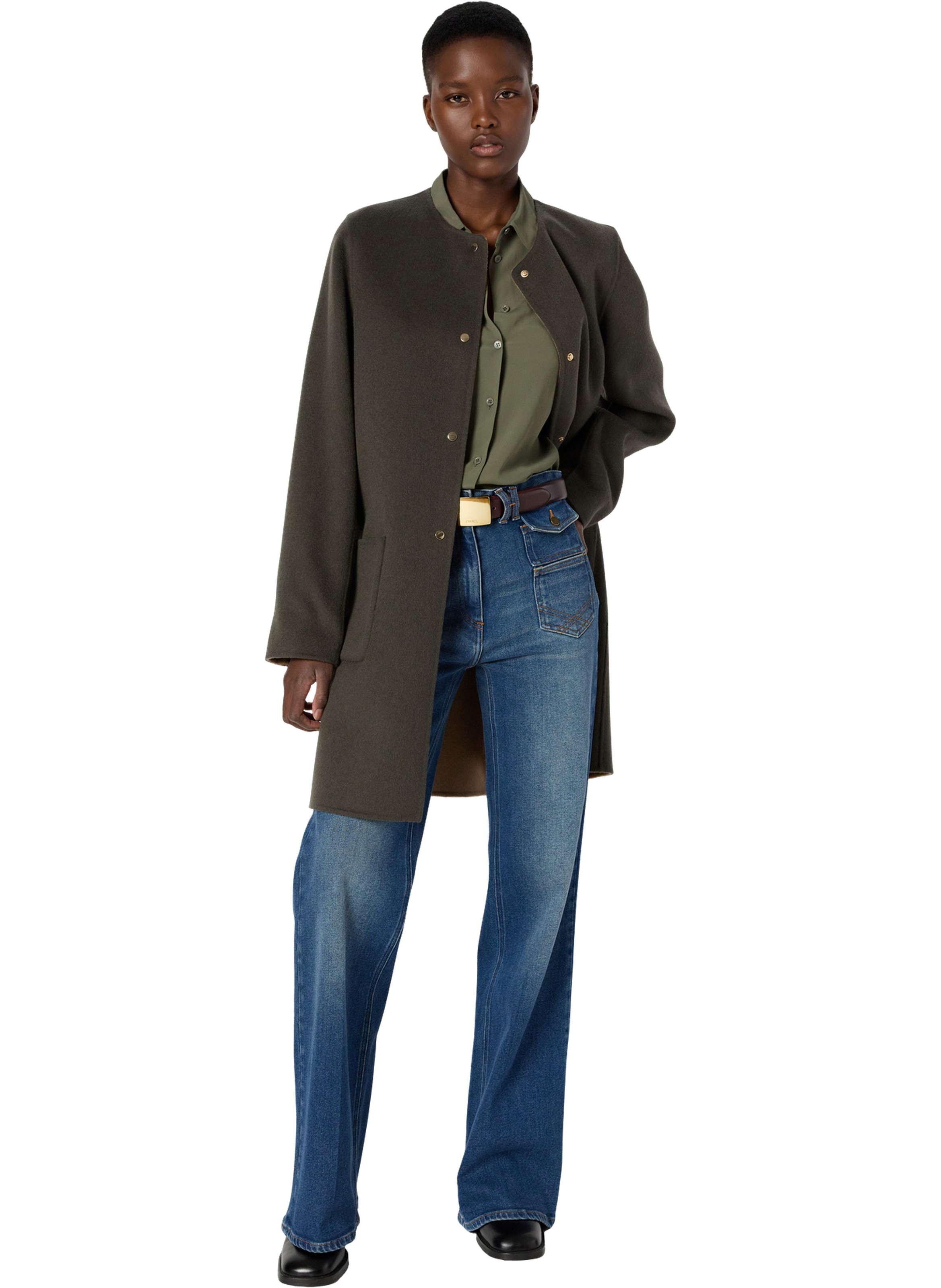 Manteau réversible en laine fine - mylene GERARD DAREL Vert