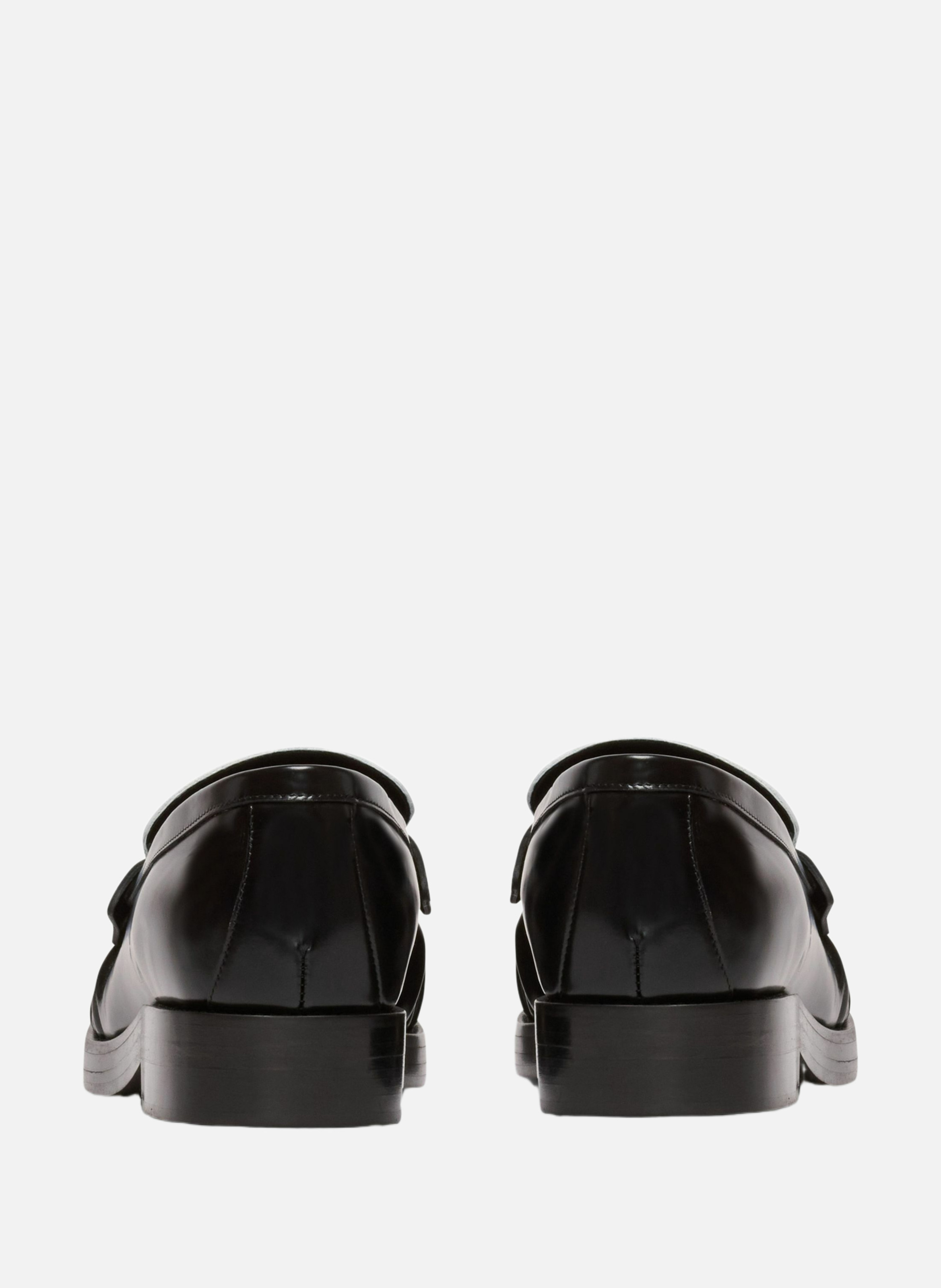 Mocassins sync en cuir glacé BALMAIN Blanc