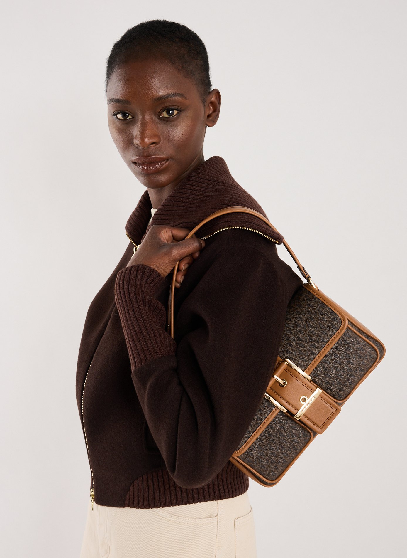 Colby logo handbag MICHAEL KORS Brown