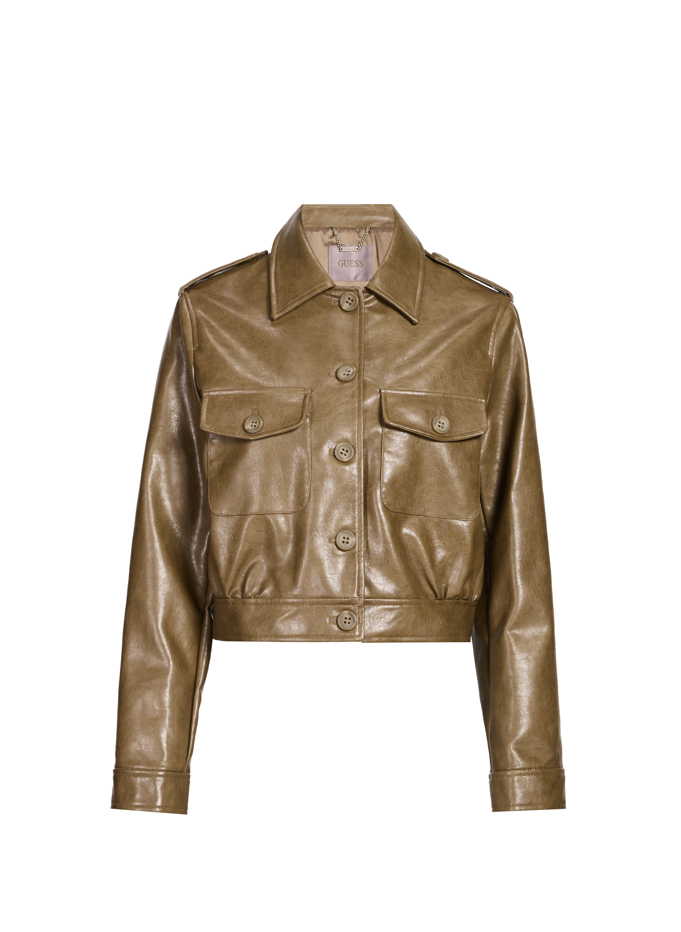 Veste en similicuir Dora GUESS Beige