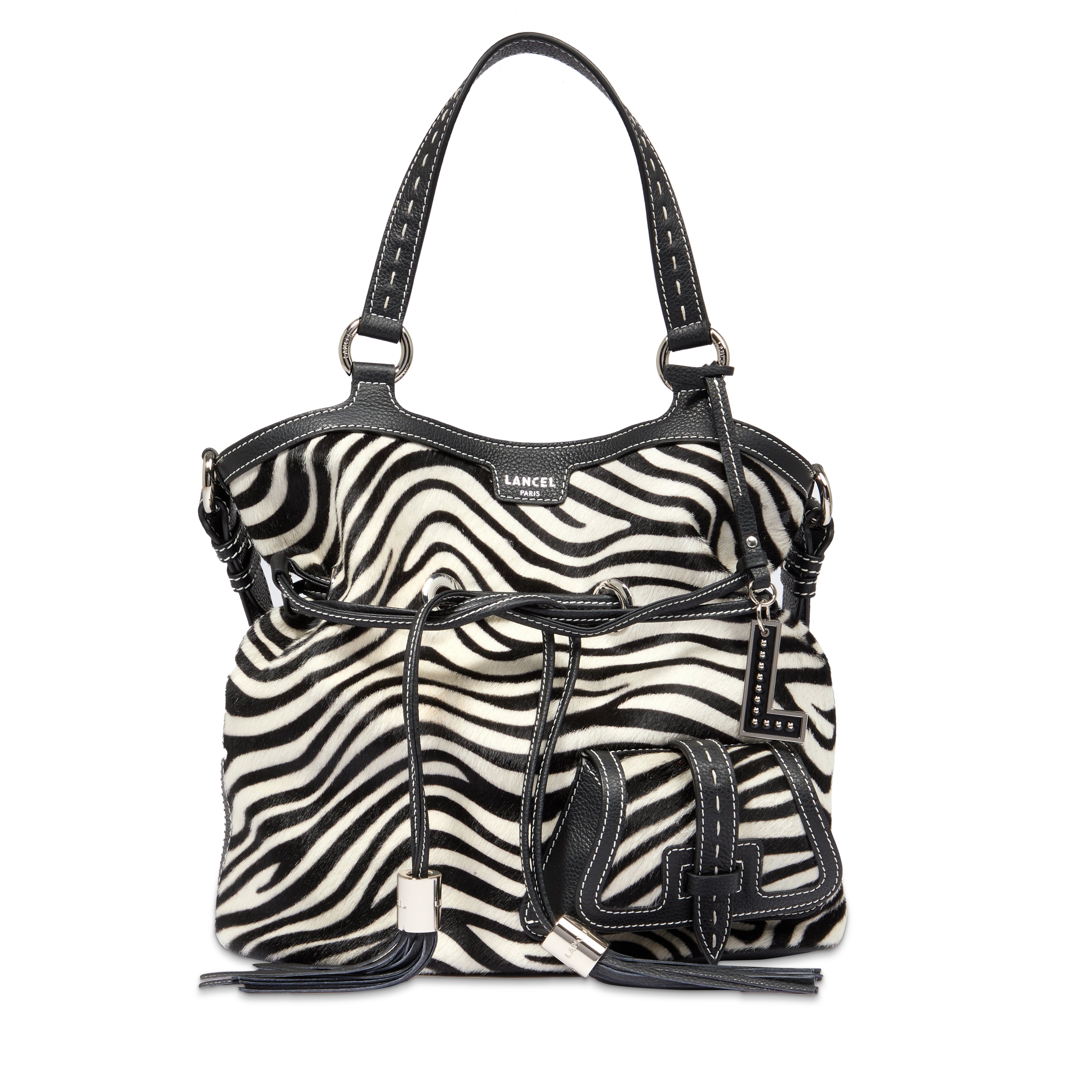 LANCEL Sac seau m premier flirt de lancel en cuir Noir