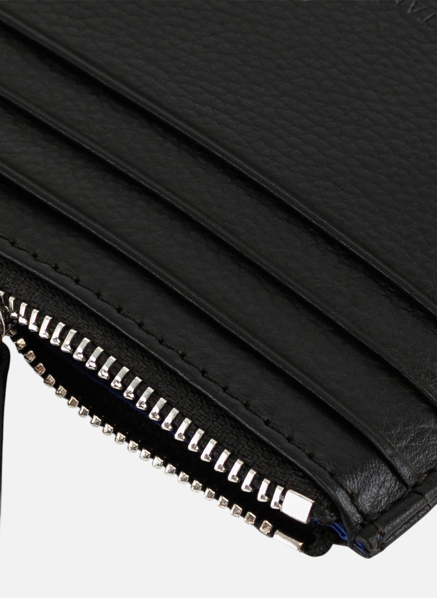 Porte cartes zippé charles en cuir grainé LE TANNEUR Noir