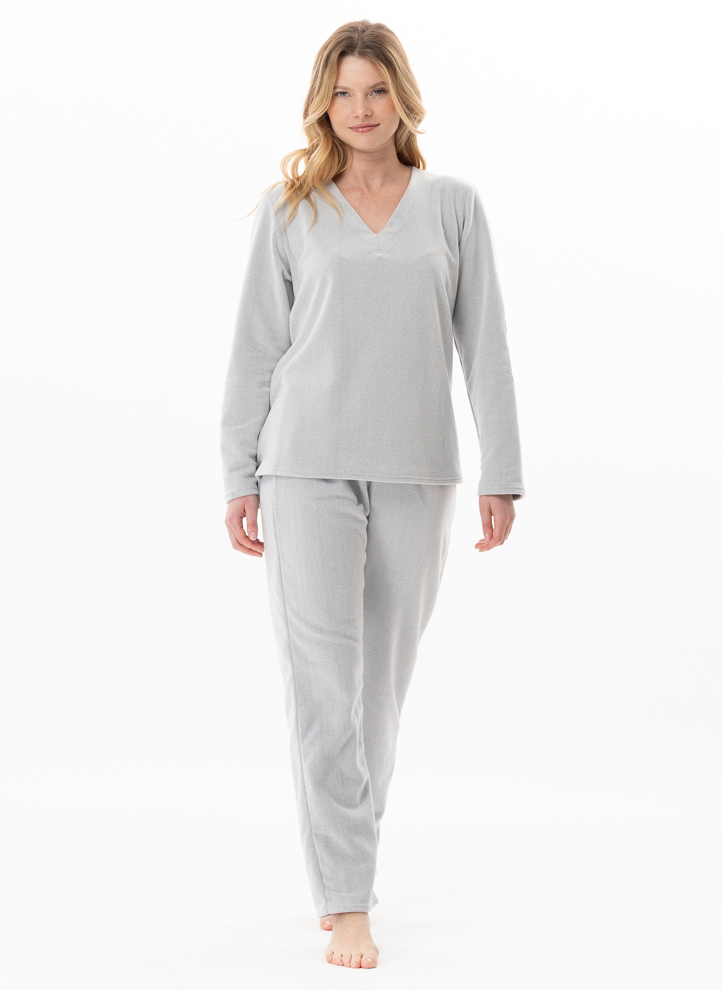 Ensemble homewear en micropolaire flocon 122 LE CHAT Gris