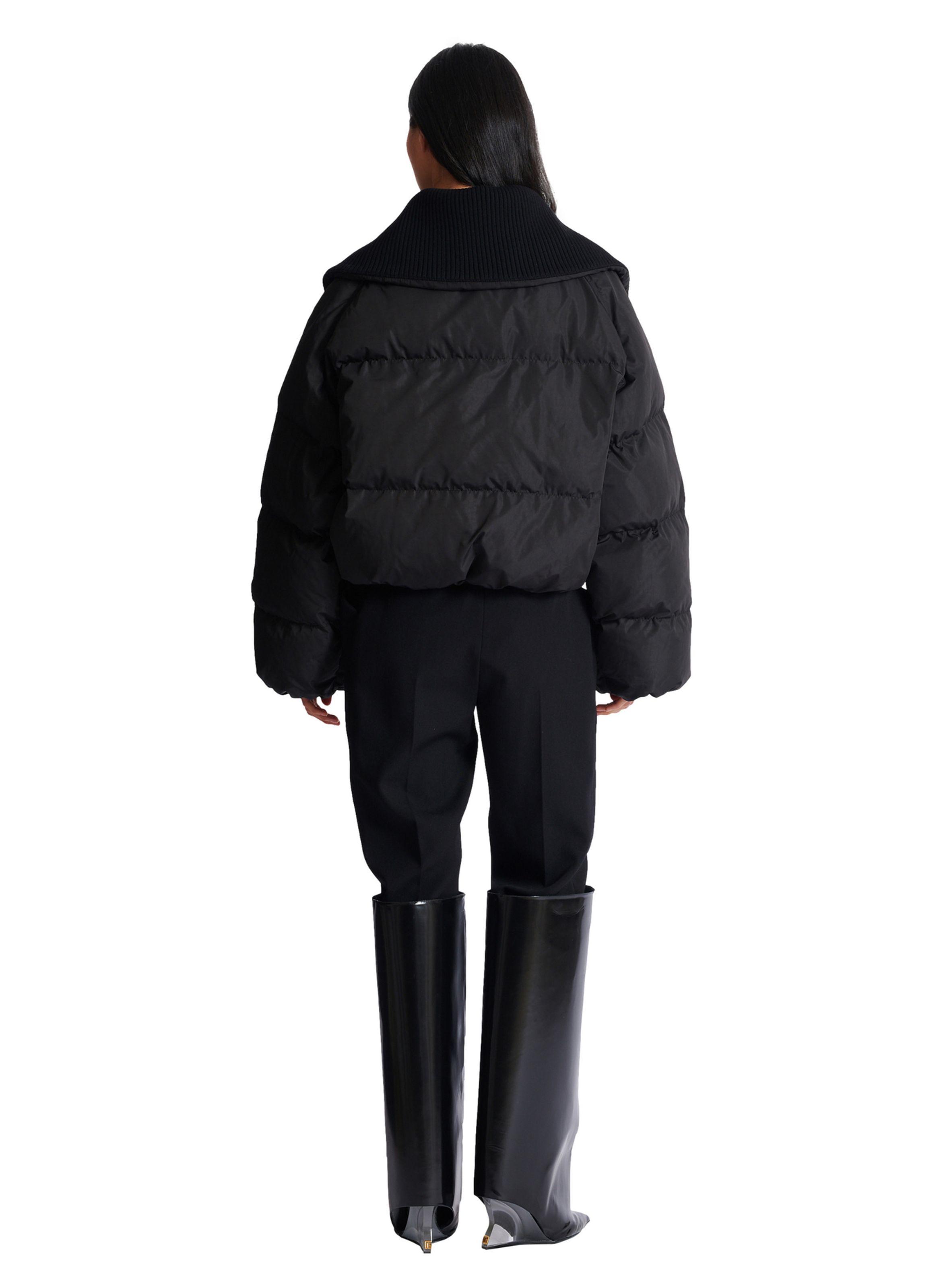 Doudoune courte oversize BALMAIN Noir