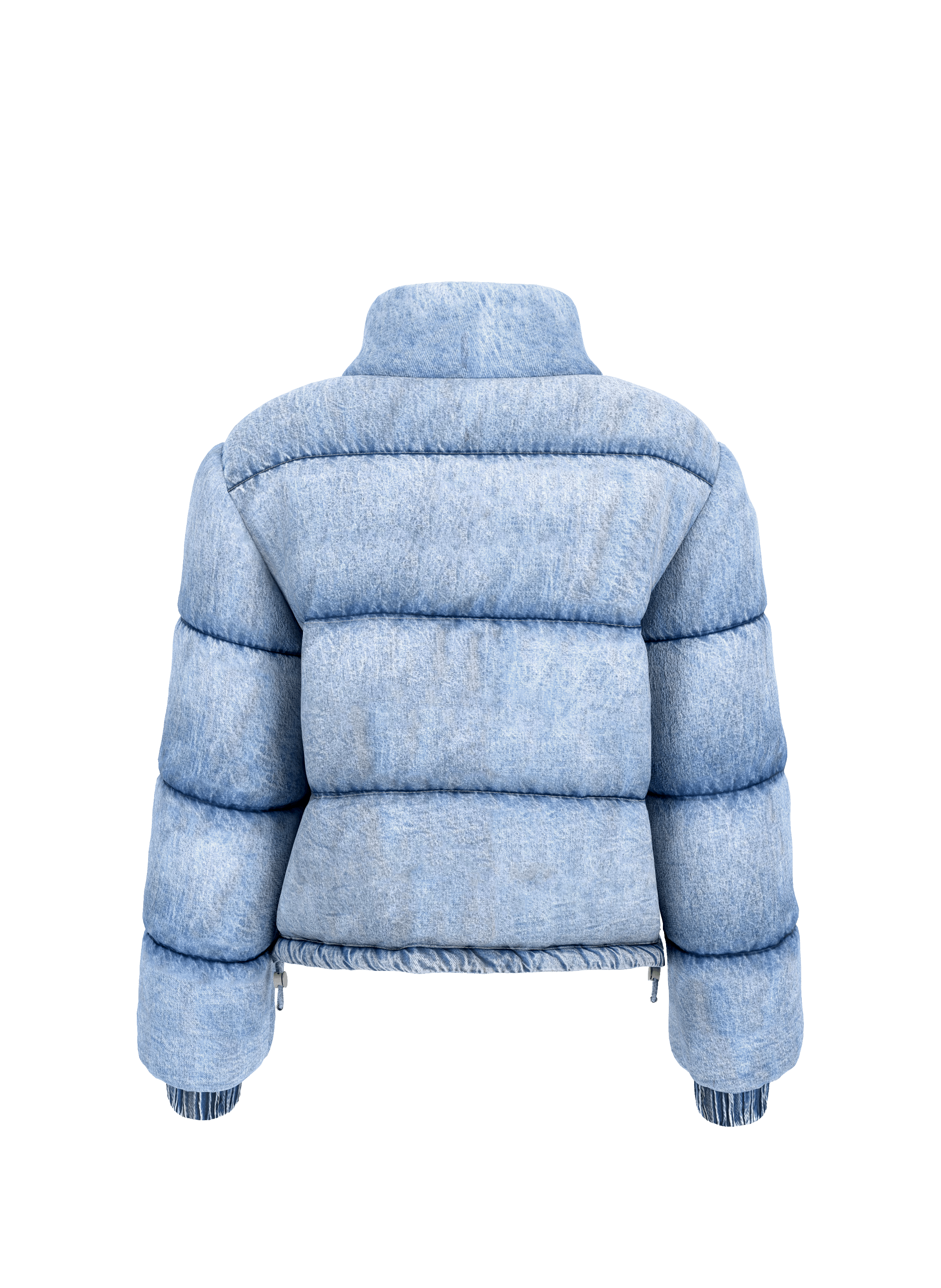 Doudoune matelassée en denim de coton GUESS Bleu