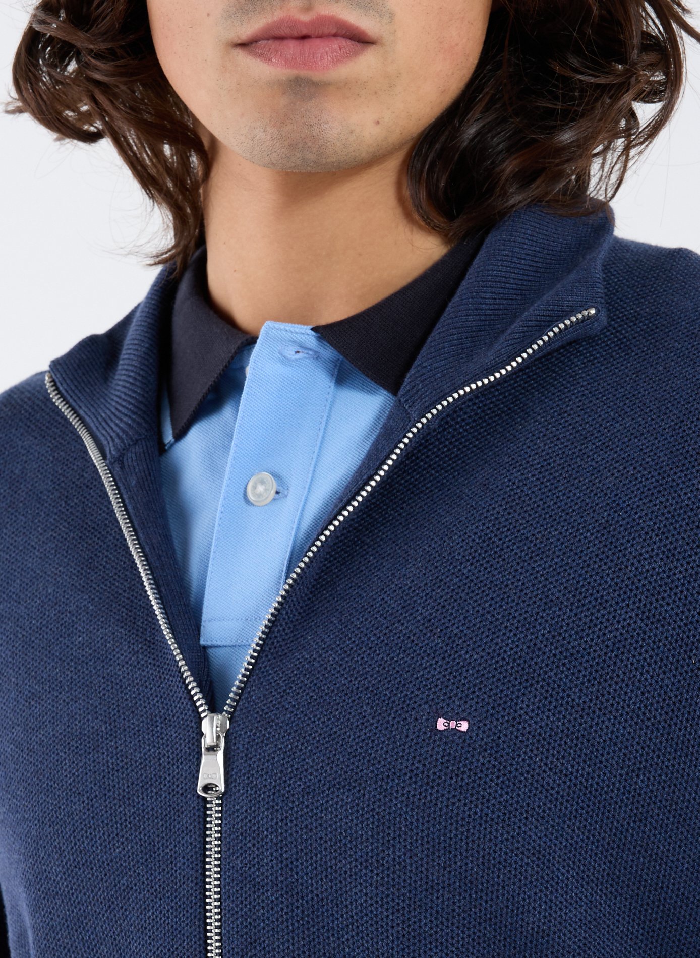 Cotton cardigan EDEN PARK Blue