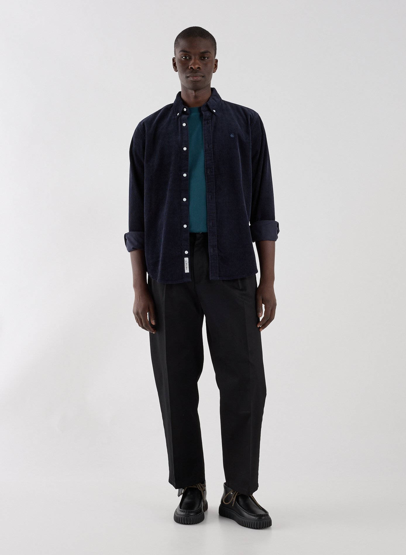 Straight pants with pleats CARHARTT WIP Black