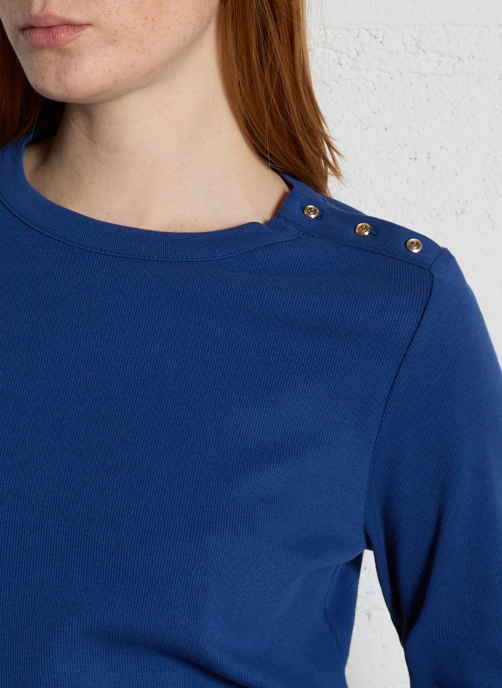 Tee-shirt droit col rond en coton mélangé ARMOR-LUX Bleu