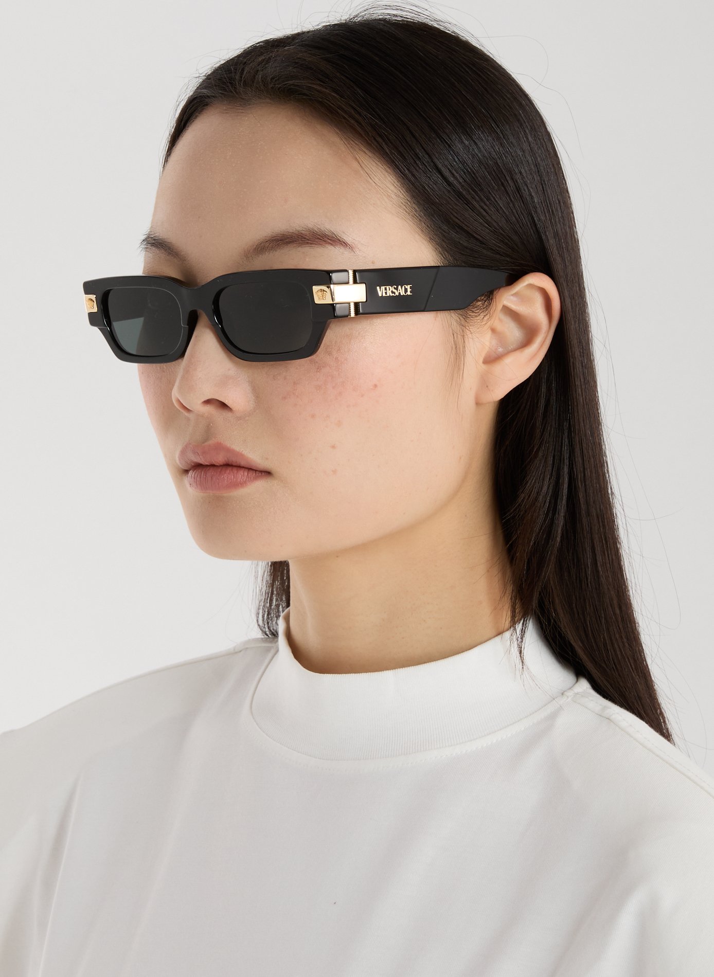 Lunettes de soleil rectangles VERSACE Multicolore