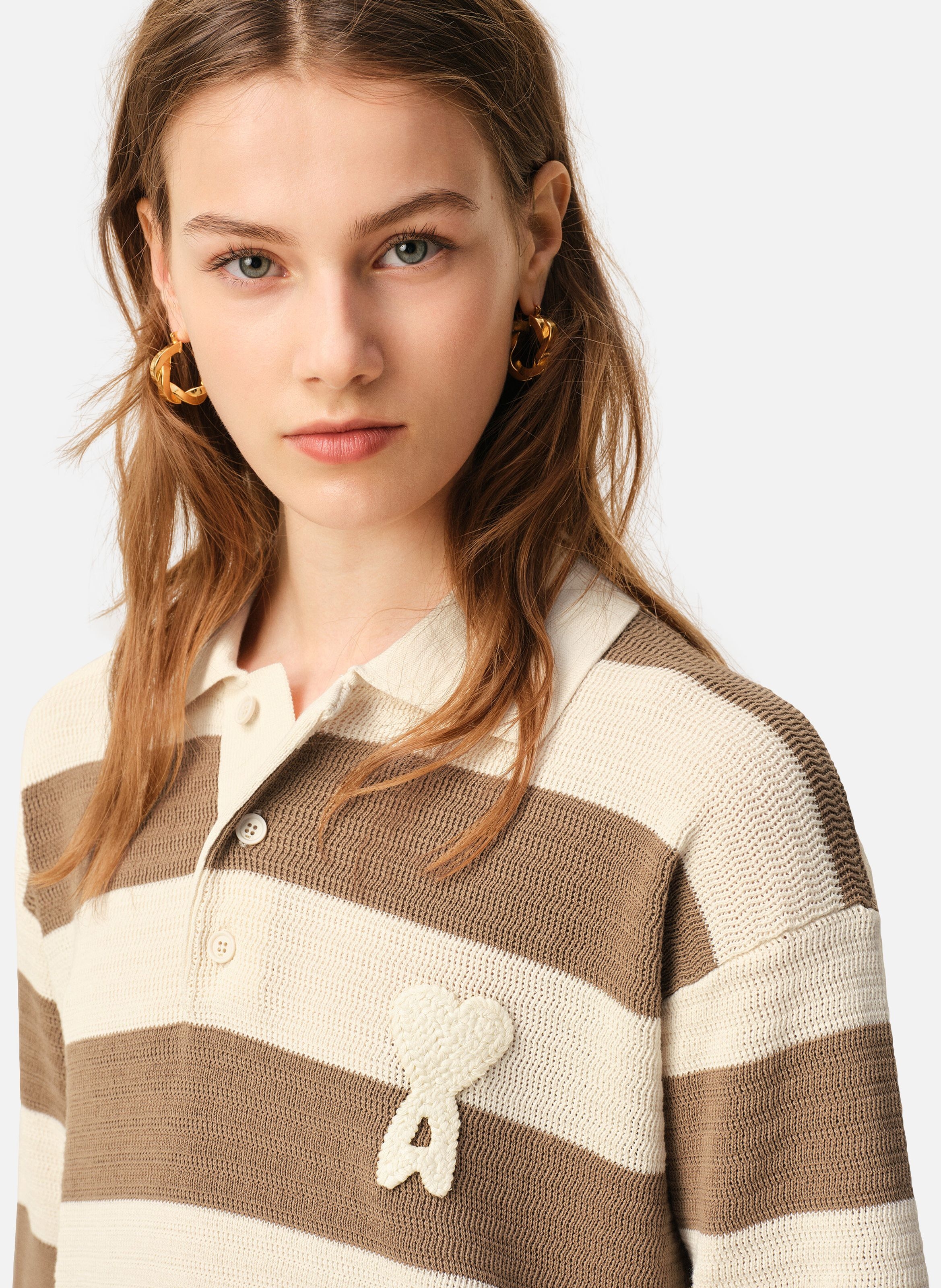 Robe polo ami de coeur en coton AMI PARIS Multicolore