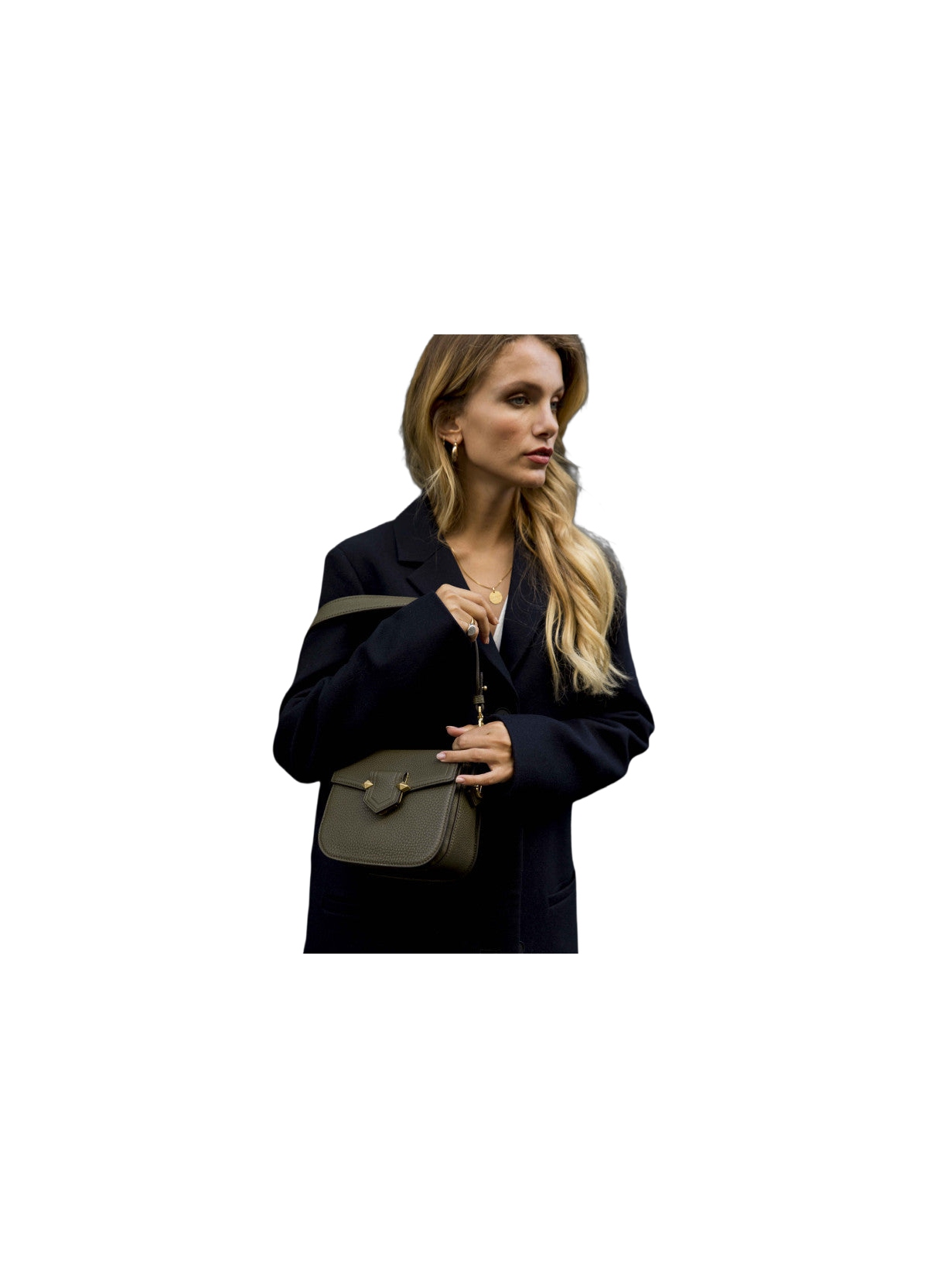 Sèvres | sac porté épaule pm POURCHET Kaki