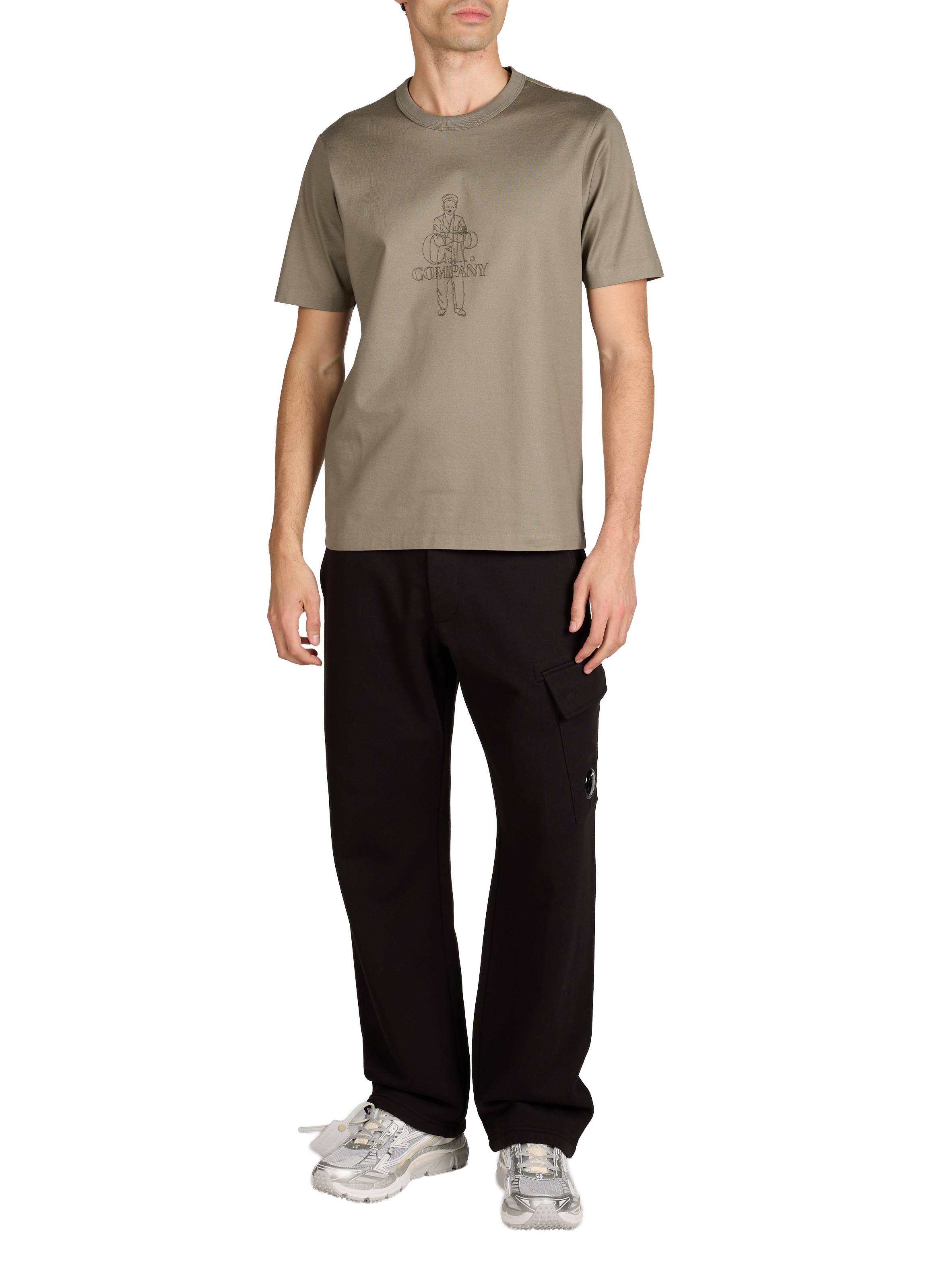 Classic Cotton T-Shirt CP COMPANY Grey