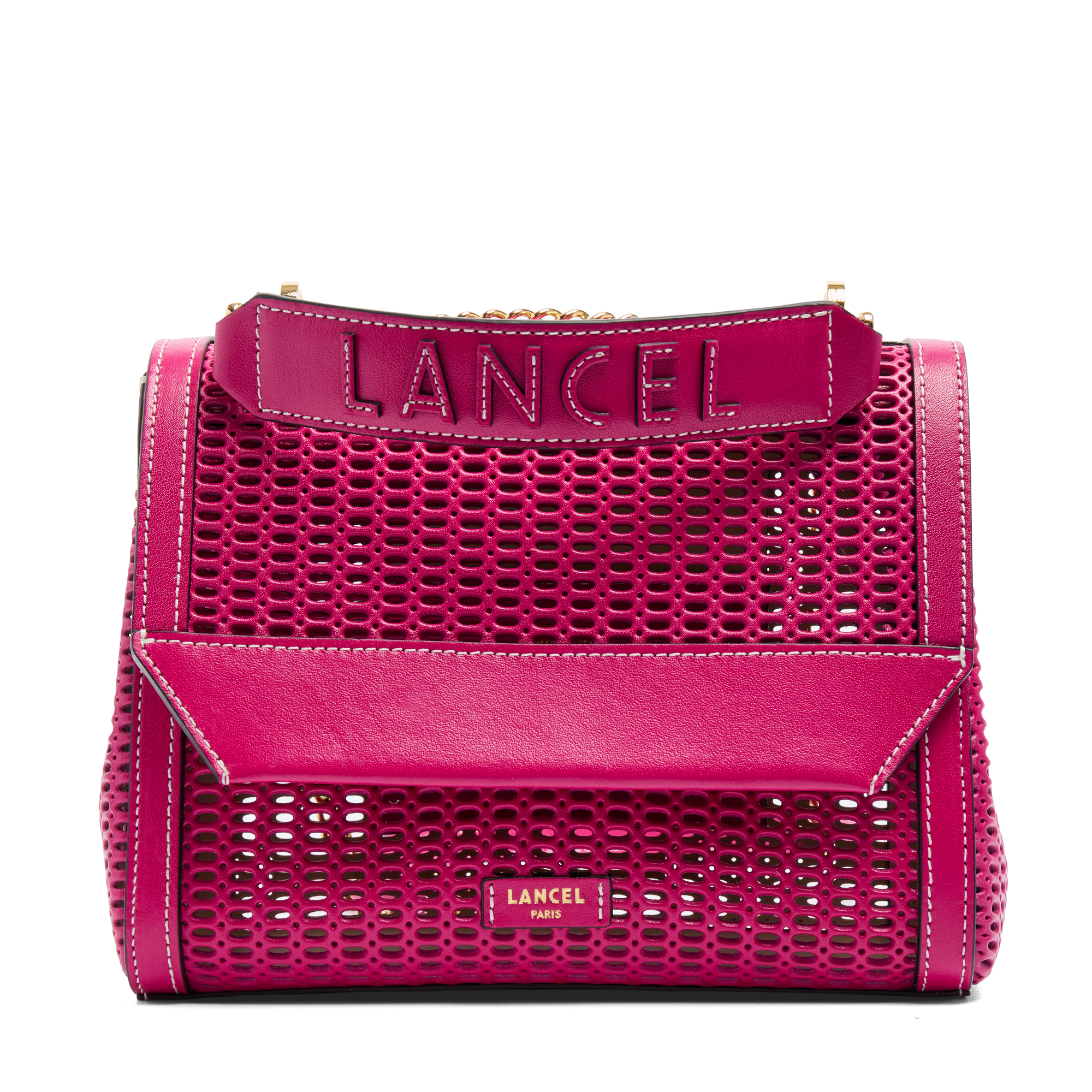Sac rabat m ninon de lancel en cuir LANCEL Rose