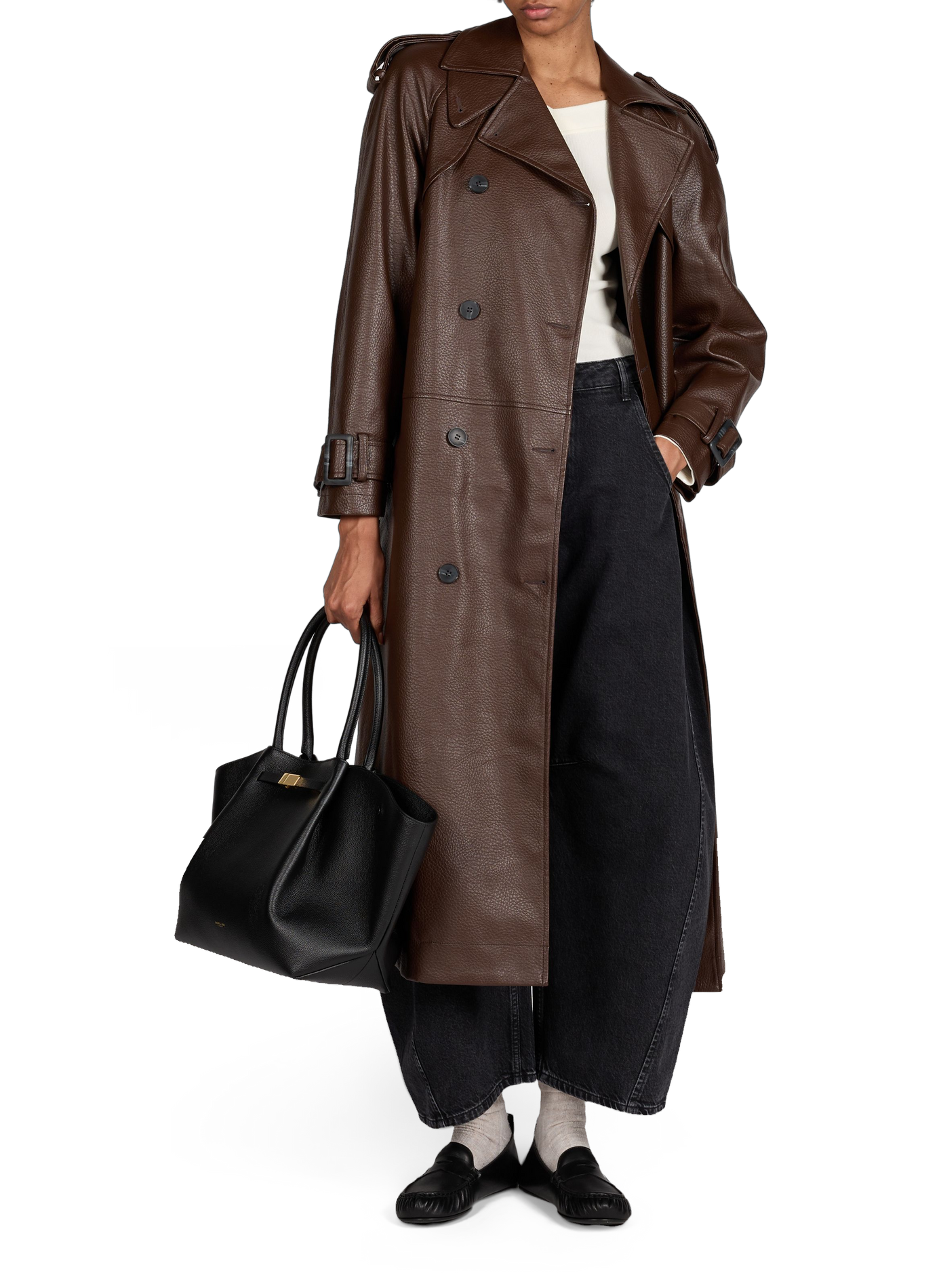 Petit sac à main New York en cuir DEMELLIER LONDON Noir