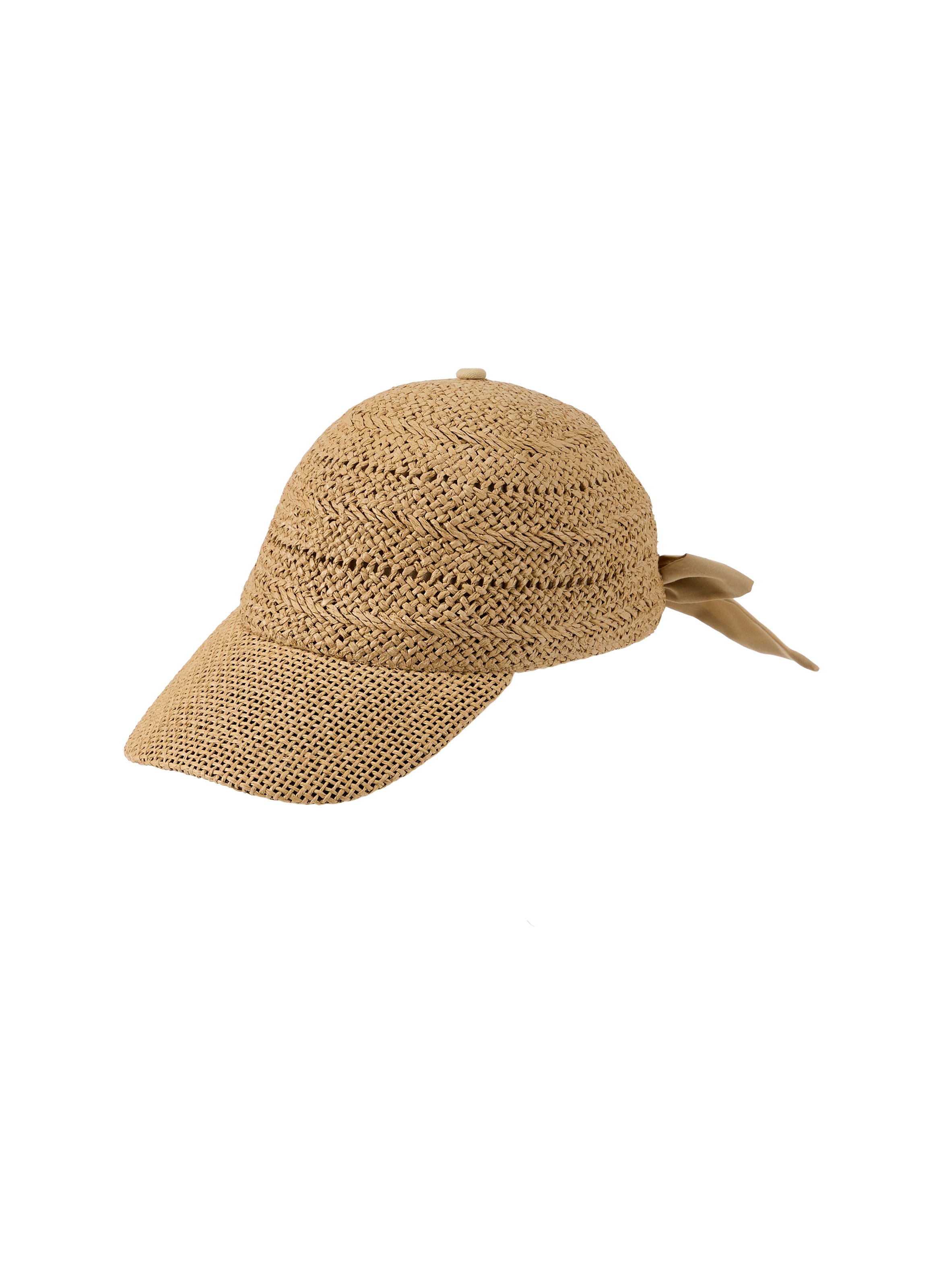 Raffia bow cap AU PRINTEMPS PARIS Brown