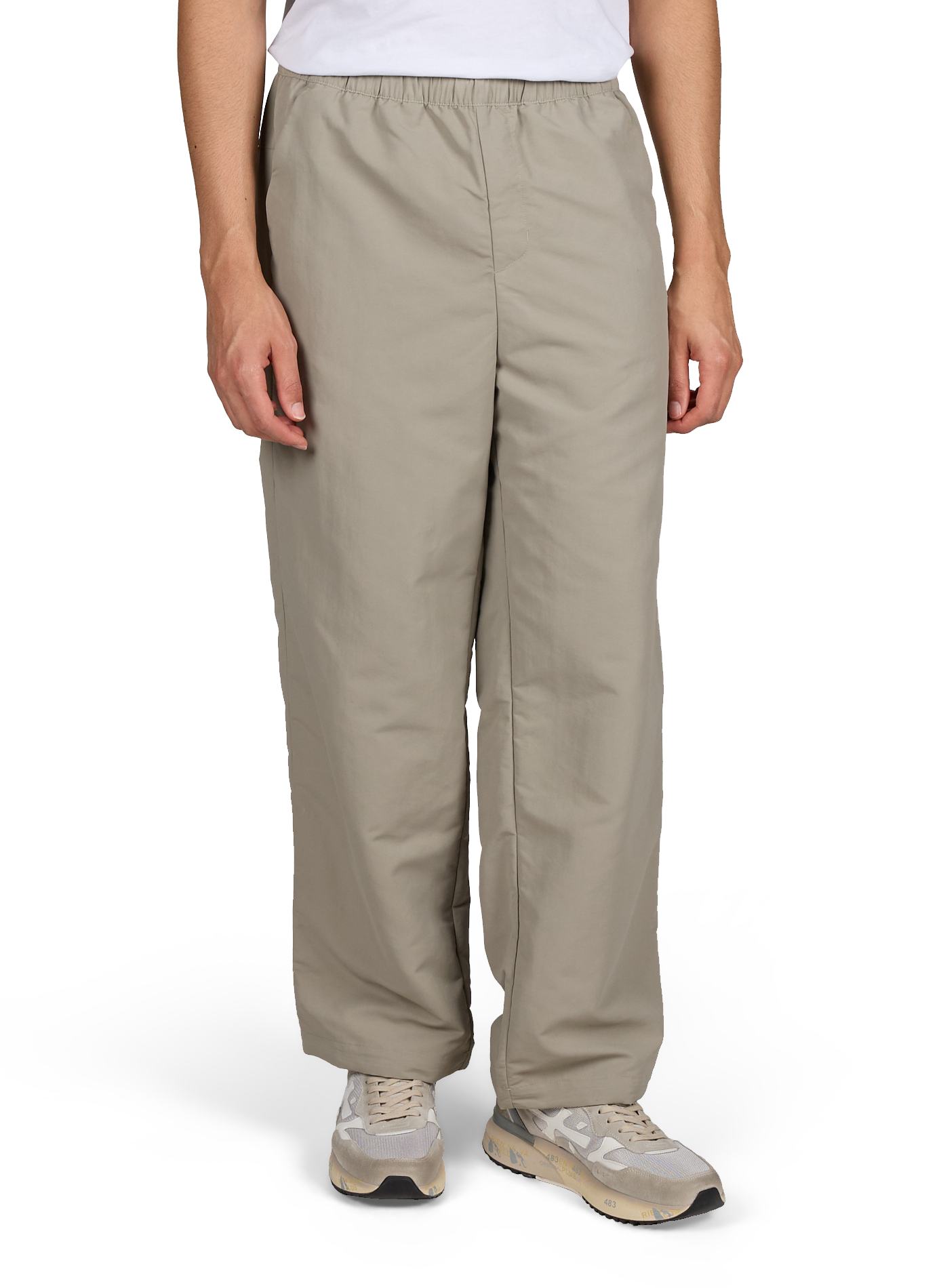 Wide leg pants with logo embroidery THE NORTH FACE Grey