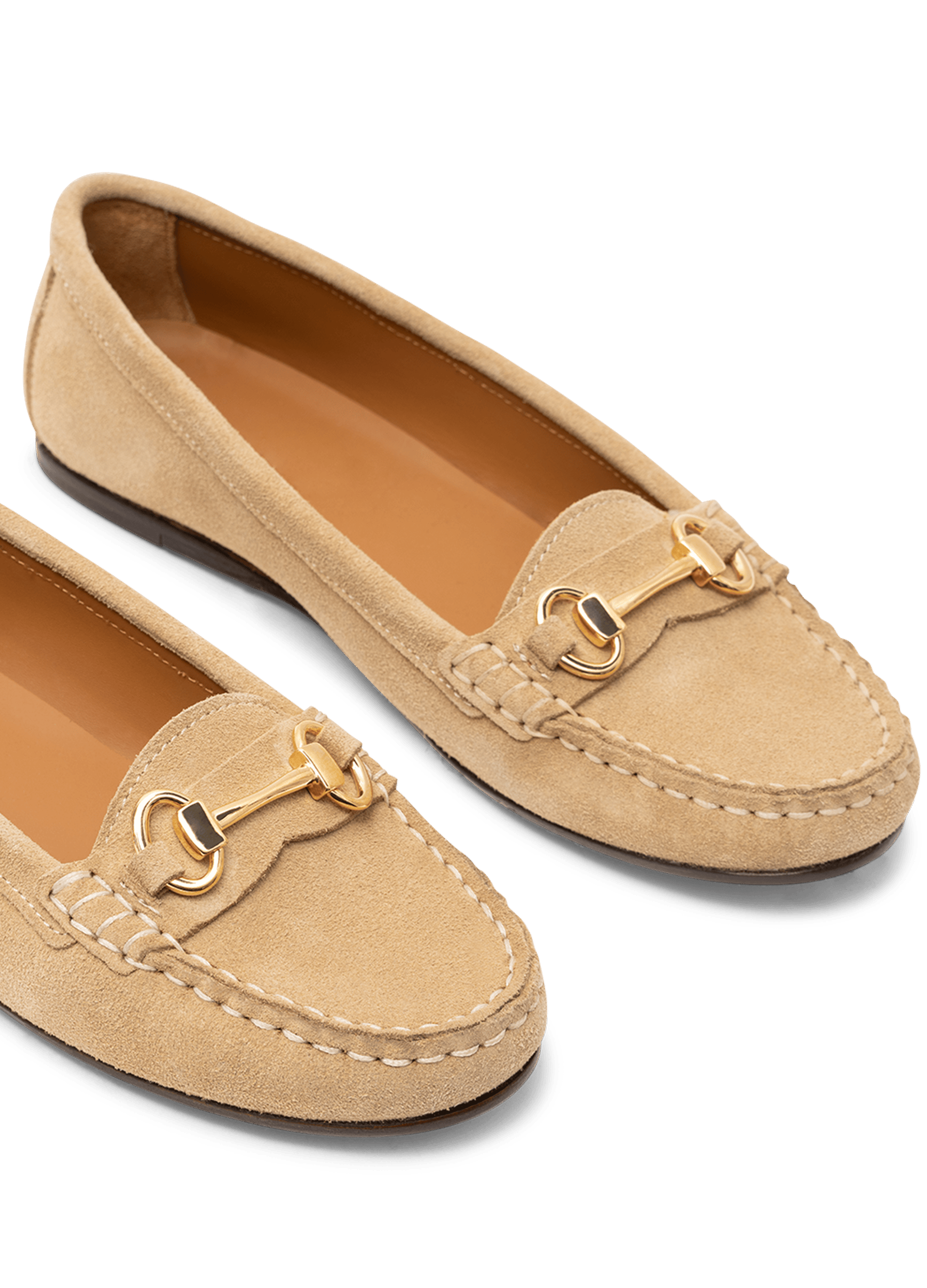 Mocassins guia en veau velours PARALLELE Beige