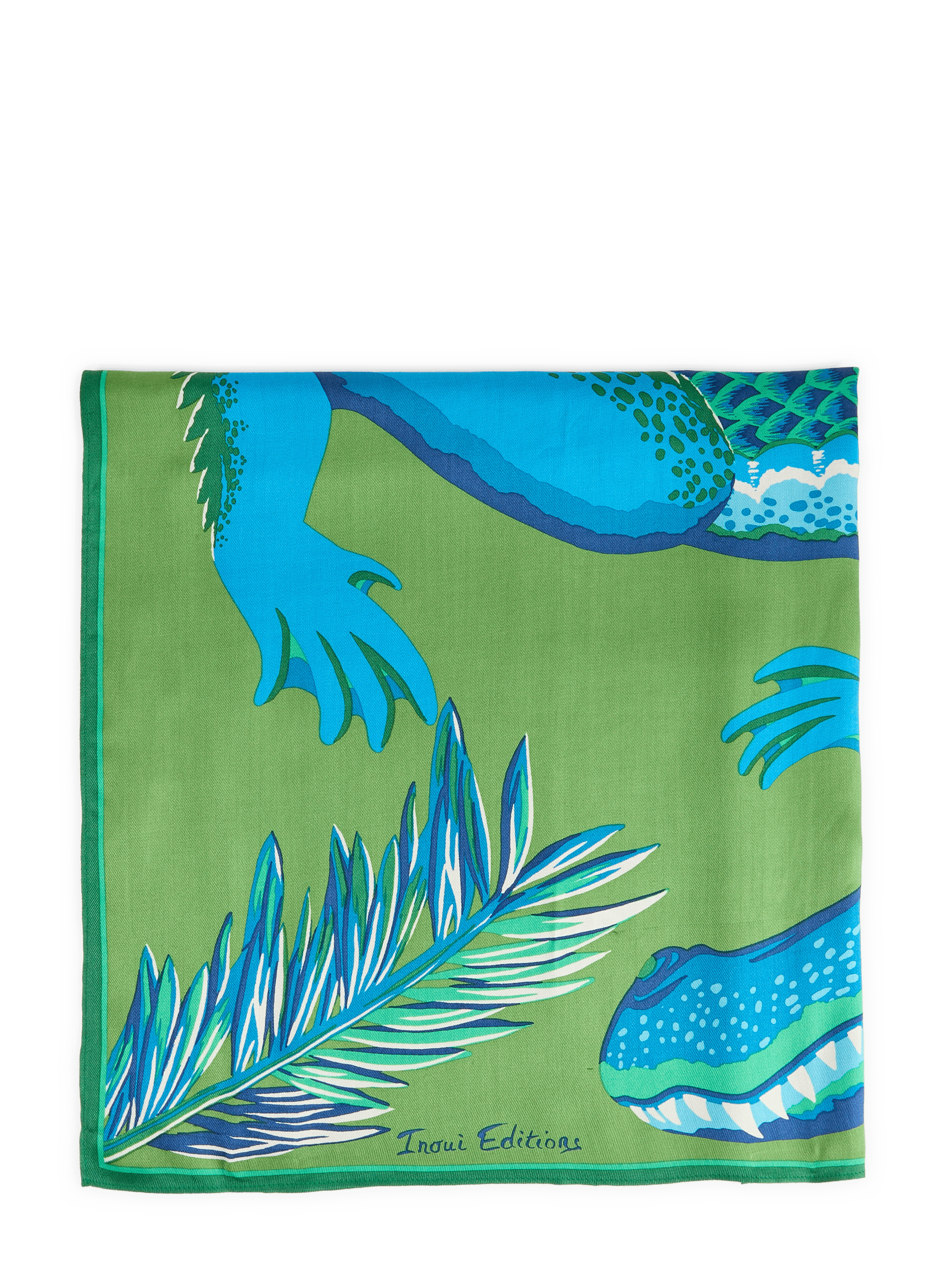 Silk square Croco INOUITOOSH Green